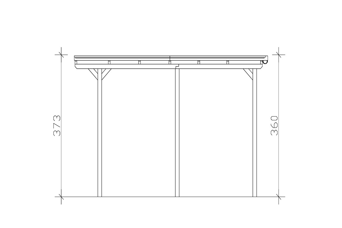 Skanholz Einzelcarport »Caravan-Emsland«, 341 cm, natur