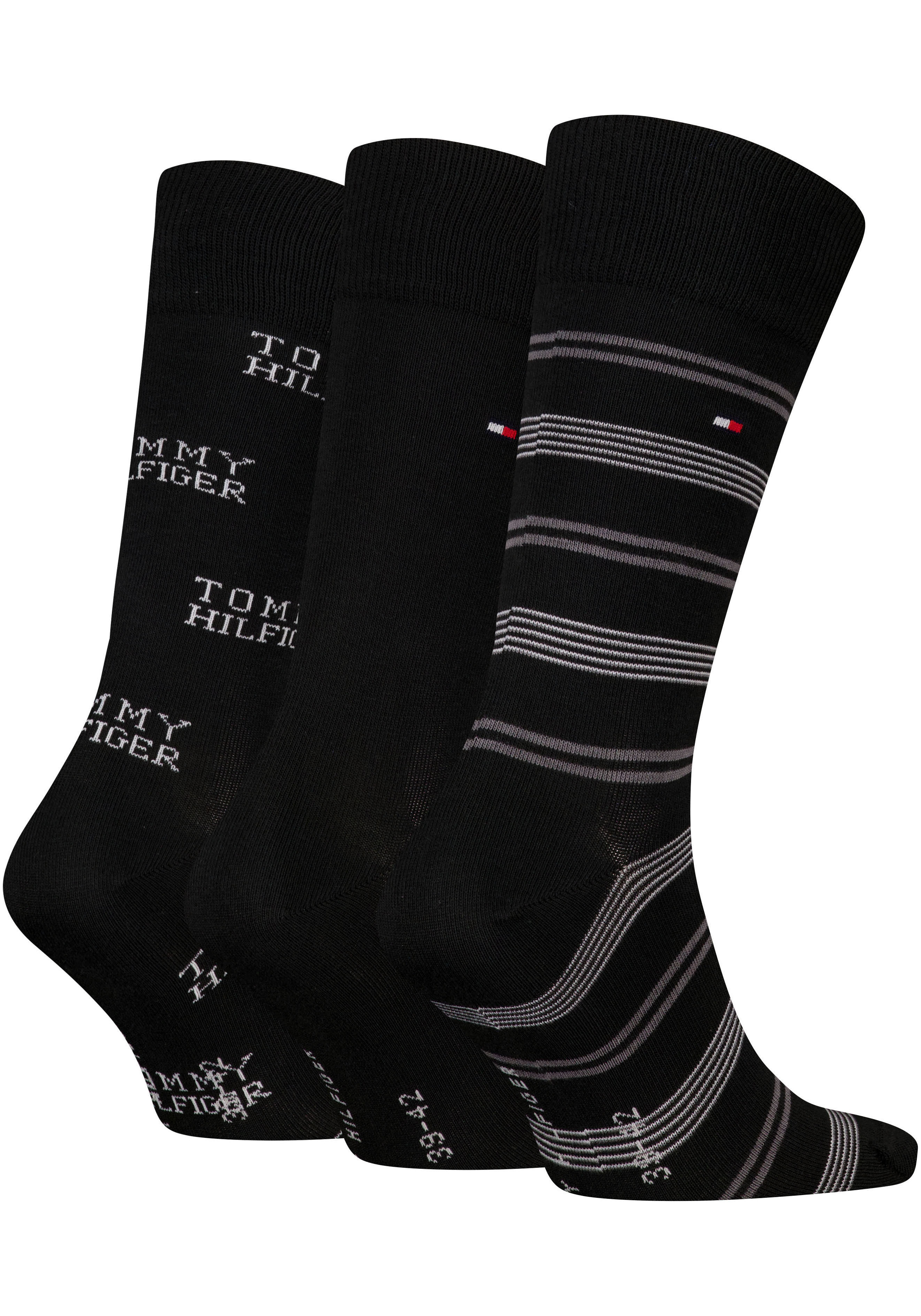 Thumbnail - Tommy Hilfiger Socken 3 Stk. tlg. mit auffälliger Musterung, Geschenkbox