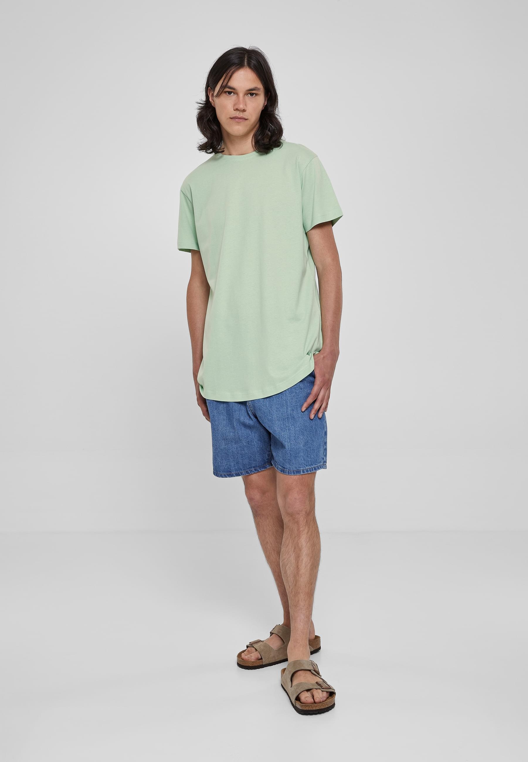 URBAN CLASSICS Kurzarmshirt »Urban Classics Herren Shaped Long Tee«, (1 tlg.)
