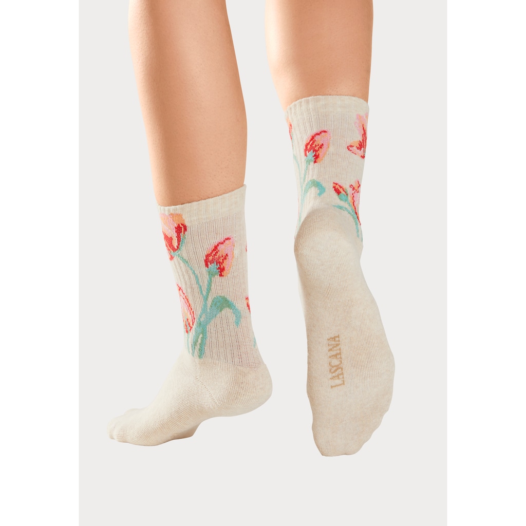 LASCANA Basicsocken, (Packung, 4 Paar)