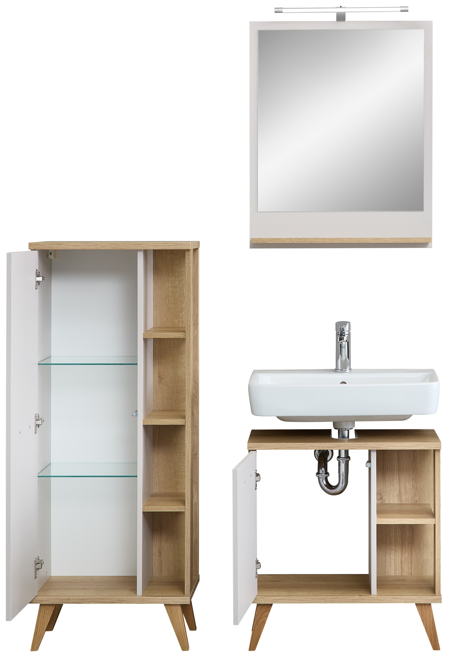 Saphir Badmöbel-Set »Quickset 966, mit Türdämpfer, Badezimmer-Set« 4 Stk. tlg.
