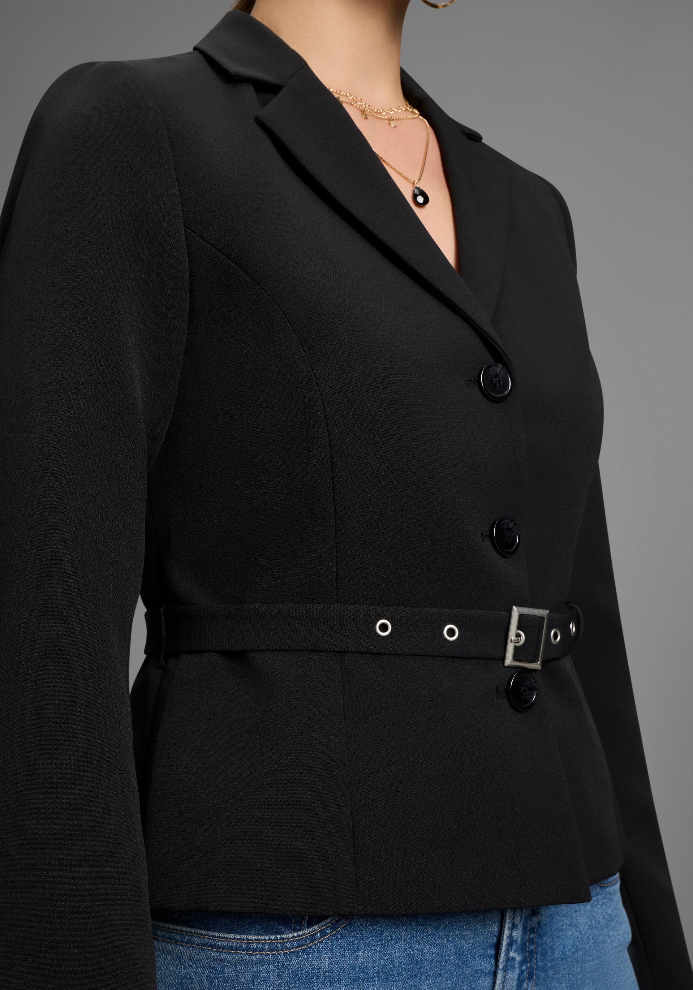 Thumbnail - Laura Scott Kurzblazer mit passendem, abnhembarem Gürtel