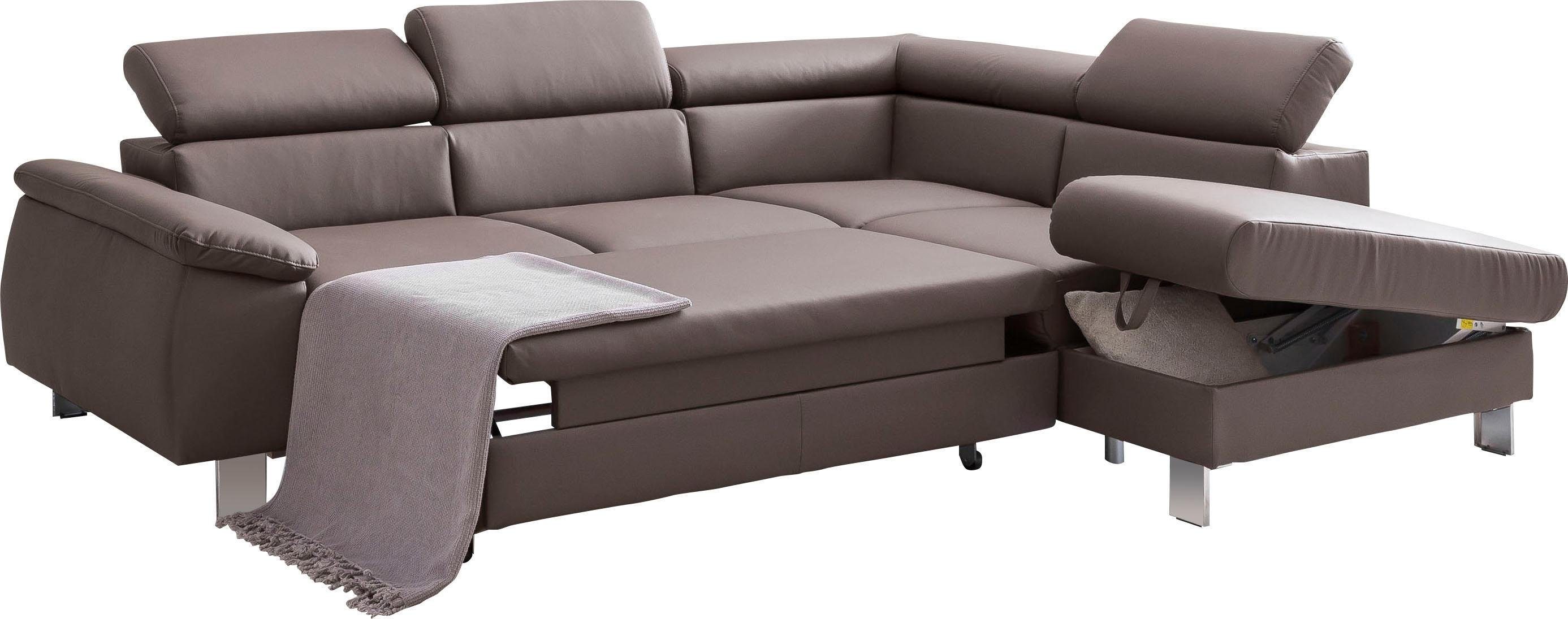 Thumbnail - COTTA Ecksofa "Komaris L-Form mit Kopfteilverstellung", wahlweise mit Bettfunktion, Bettkasten & Beleuchtung