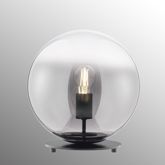 SCHÖNER WOHNEN-Kollektion Tischleuchte »Mirror«, Leuchtmittel E27 | Leuchtmittel wechselbar, Tischlampe Rauchglas Ø 30 cm