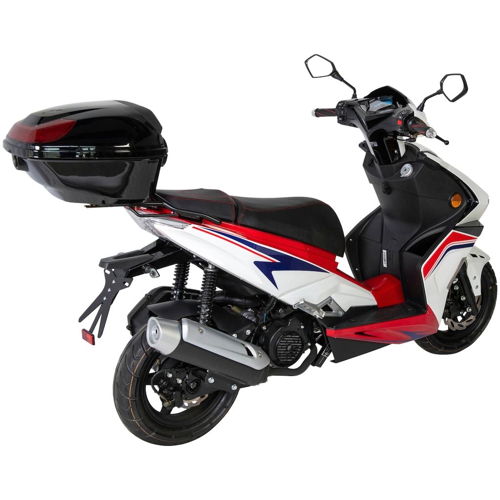 GT UNION Motorroller »Striker«, 125 cm³, 85 km/h, Euro 5, 8,84 PS, (Set), mit Topcase