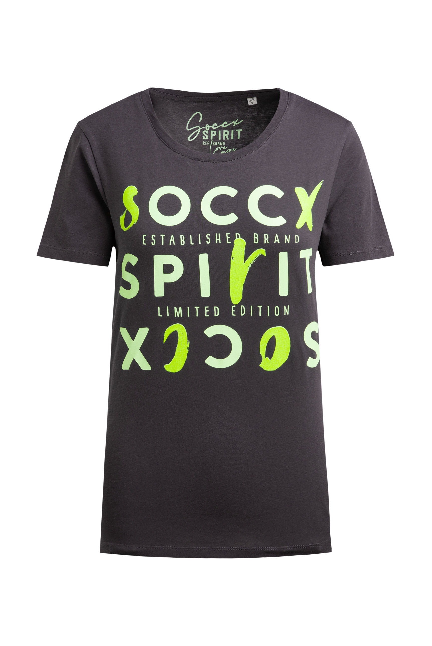 SOCCX Rundhalsshirt aus Baumwolle günstig online kaufen