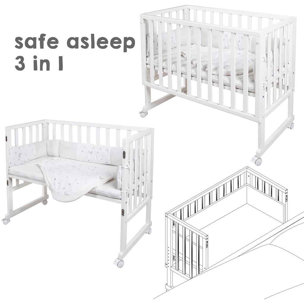 roba® Stubenbett »safe asleep® 3-in-1 Sternenzauber«, (4 tlg.)