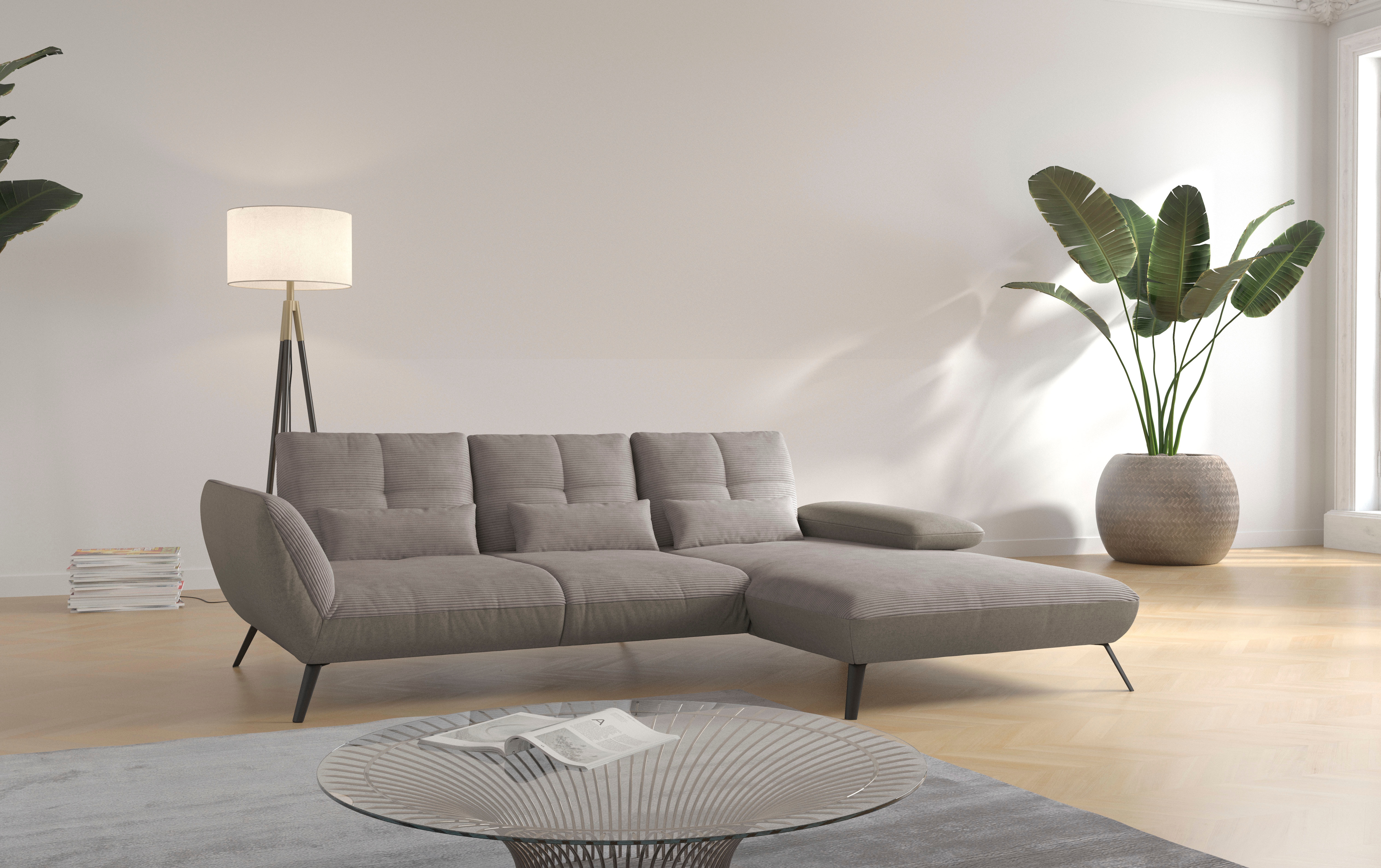 OTTO home Ecksofa "Mikado L-Form" inkl. Sitztiefenverstellung und Armteilverstellung