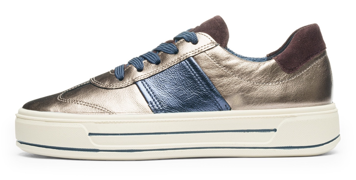 Ara Plateausneaker »CANBERRA«, Plateausneaker, Schnürschuh im Metallic Look, H-Weite