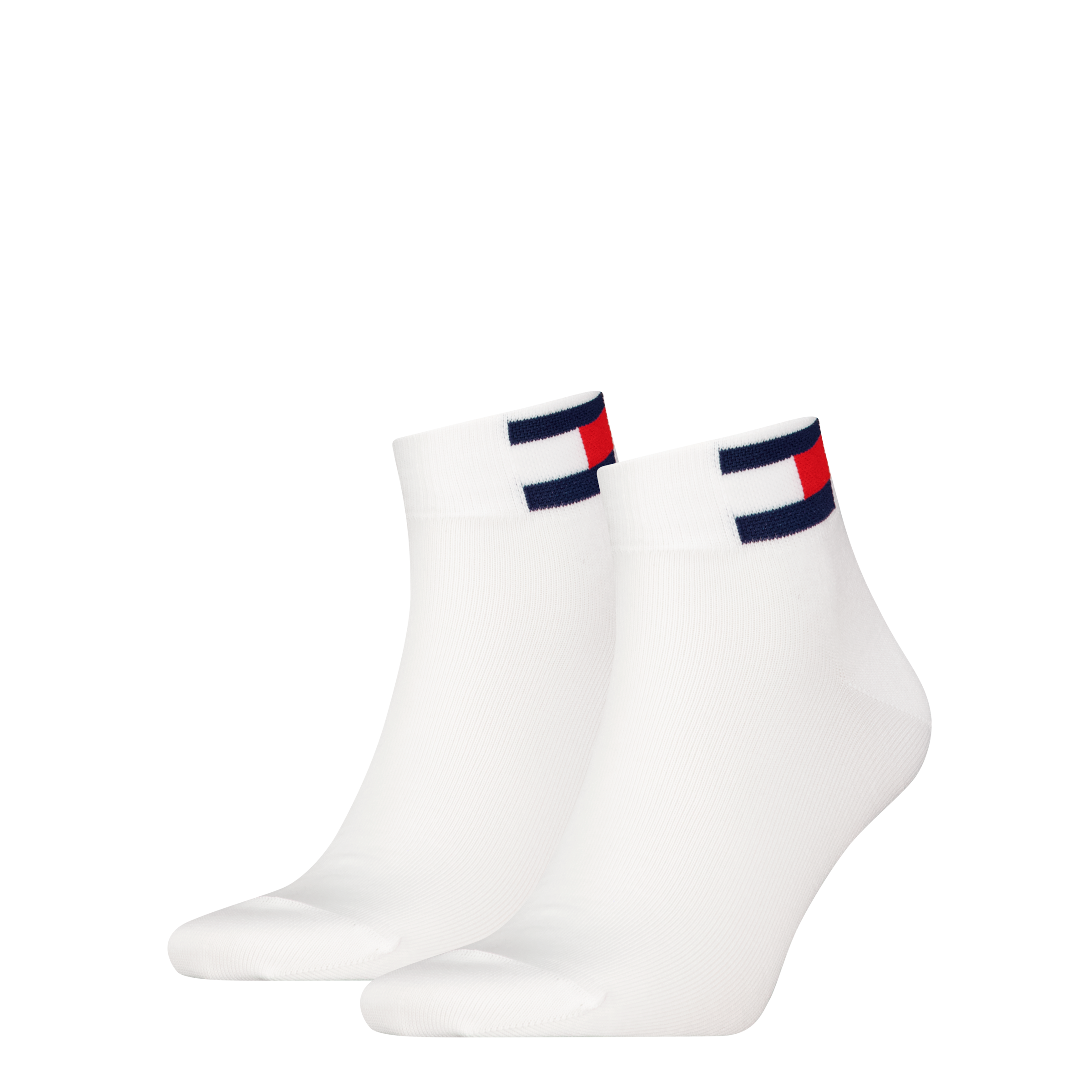 Tommy Hilfiger Kurzsocken "TH UNI TJ QUARTER 2P FLAG" 2 Paar, Verstärkte Ferse und Spitze für zusätzliche Strapazierfähigkeit