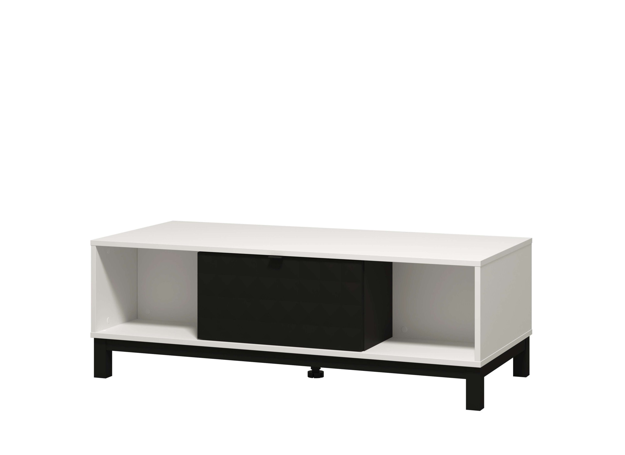 Home affaire Couchtisch »Sarthe, 120 cm, modernes Design mit viel Stauraum«, vier offene Regale und eines mit Türen, Artisan-Eiche