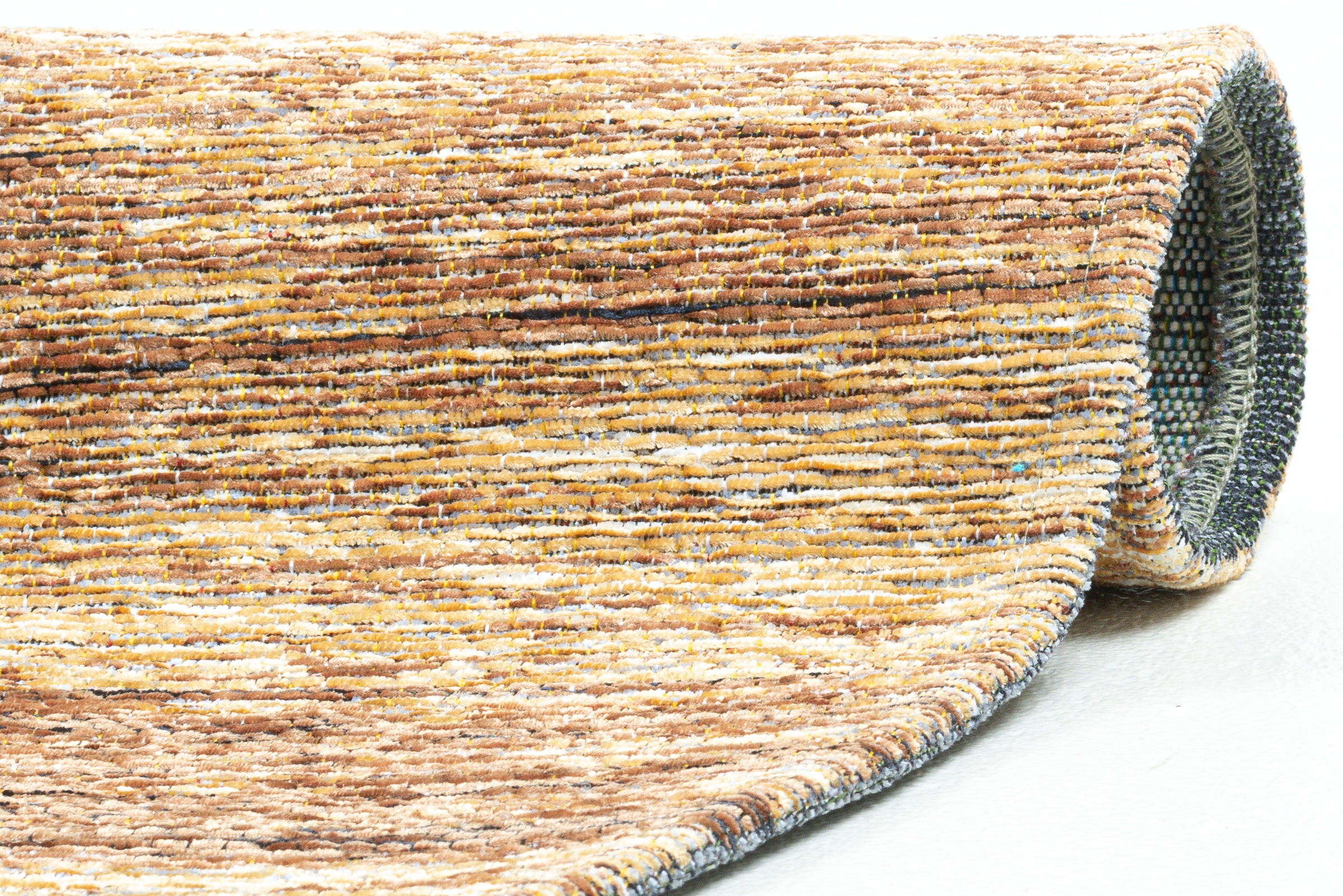 Sansibar Teppich »Keitum 009«, rund, 3 mm Höhe, Flachgewebe, Motiv Holzdielen & gekreuzte Säbel