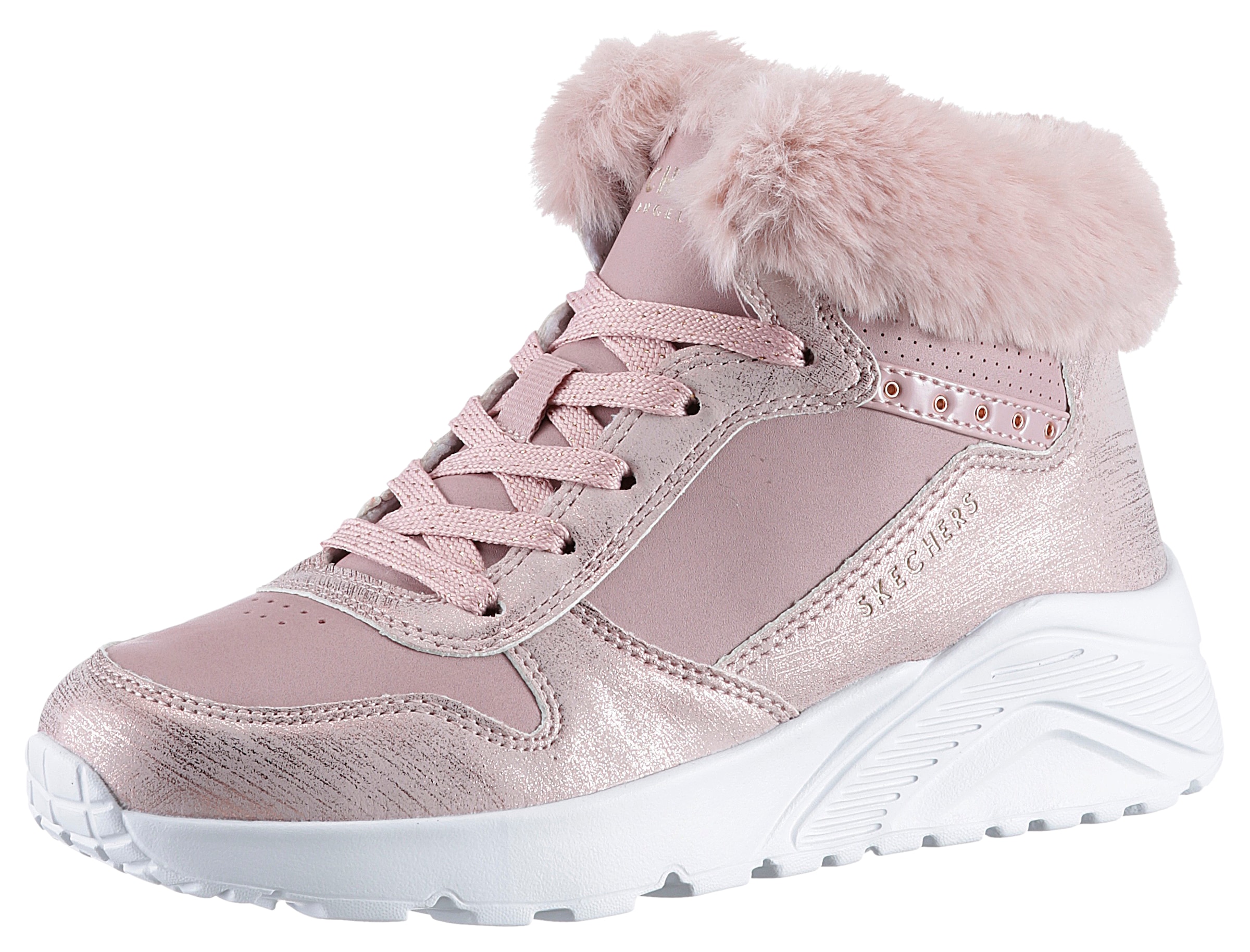 Skechers Sneaker »Uno Lite - Comfurt Collar«, Schnürboots, Winterstiefel, High Top Sneaker mit wärmendem Futter