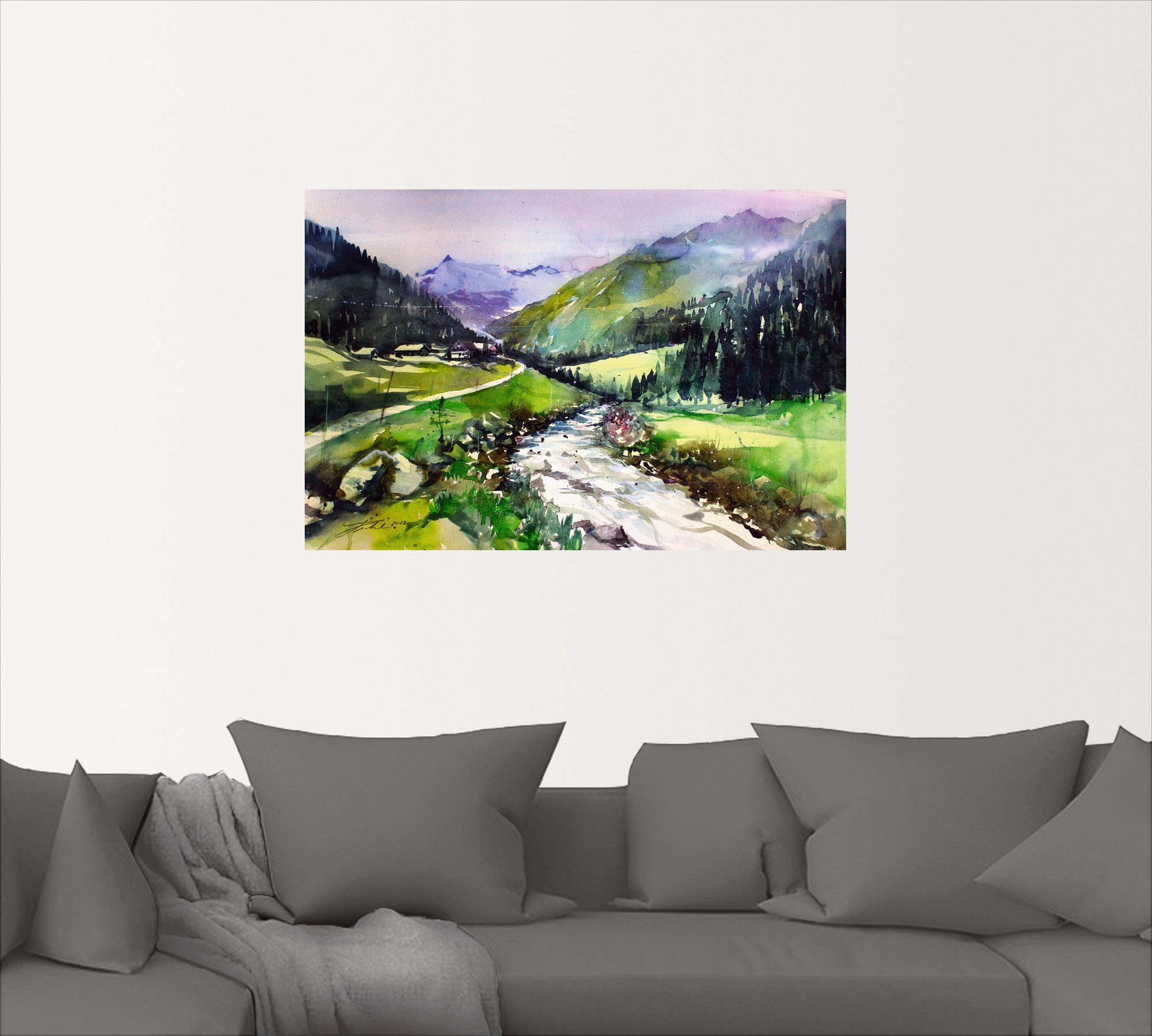 Artland Wandbild »Salzburger Pinzgau, Habachtal«, Berge, (1 St.), als Alubild, Leinwandbild, Wandaufkleber oder Poster in versch. Größen