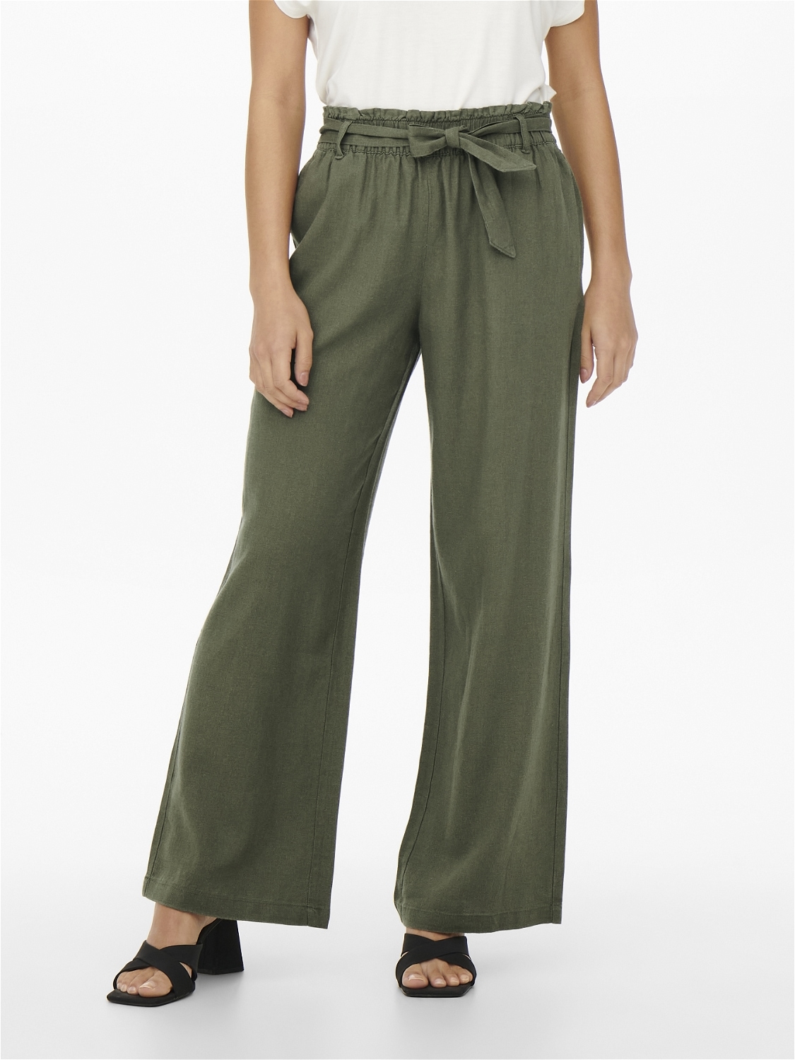 JDY Culotte "JDYSAY MW LINEN BELT PANT WVN NOOS", Sommerhose mit Leinen günstig online kaufen