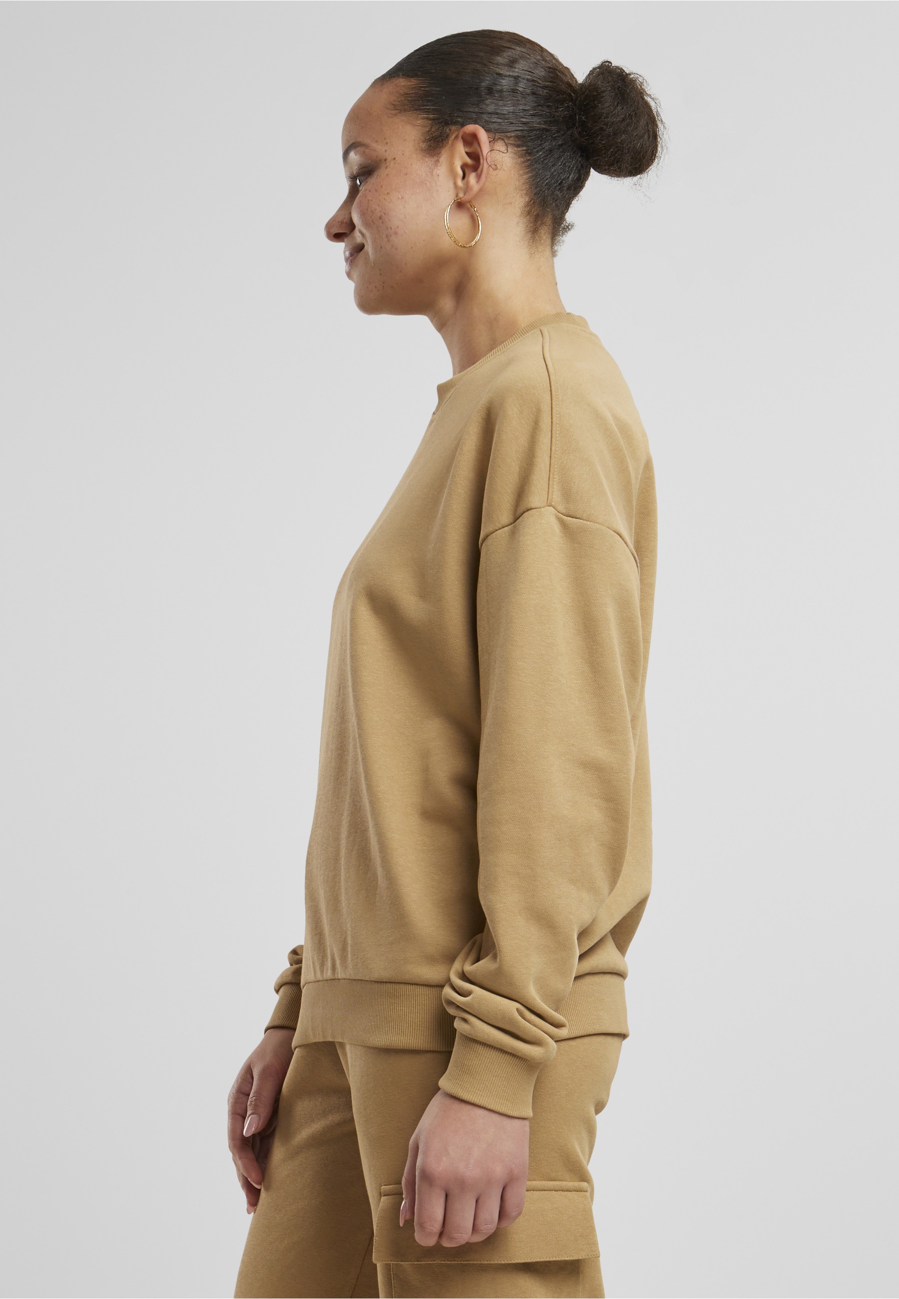 URBAN CLASSICS Sweater »Urban Classics Damen Ladies Oversized Light Terry Crewneck«
