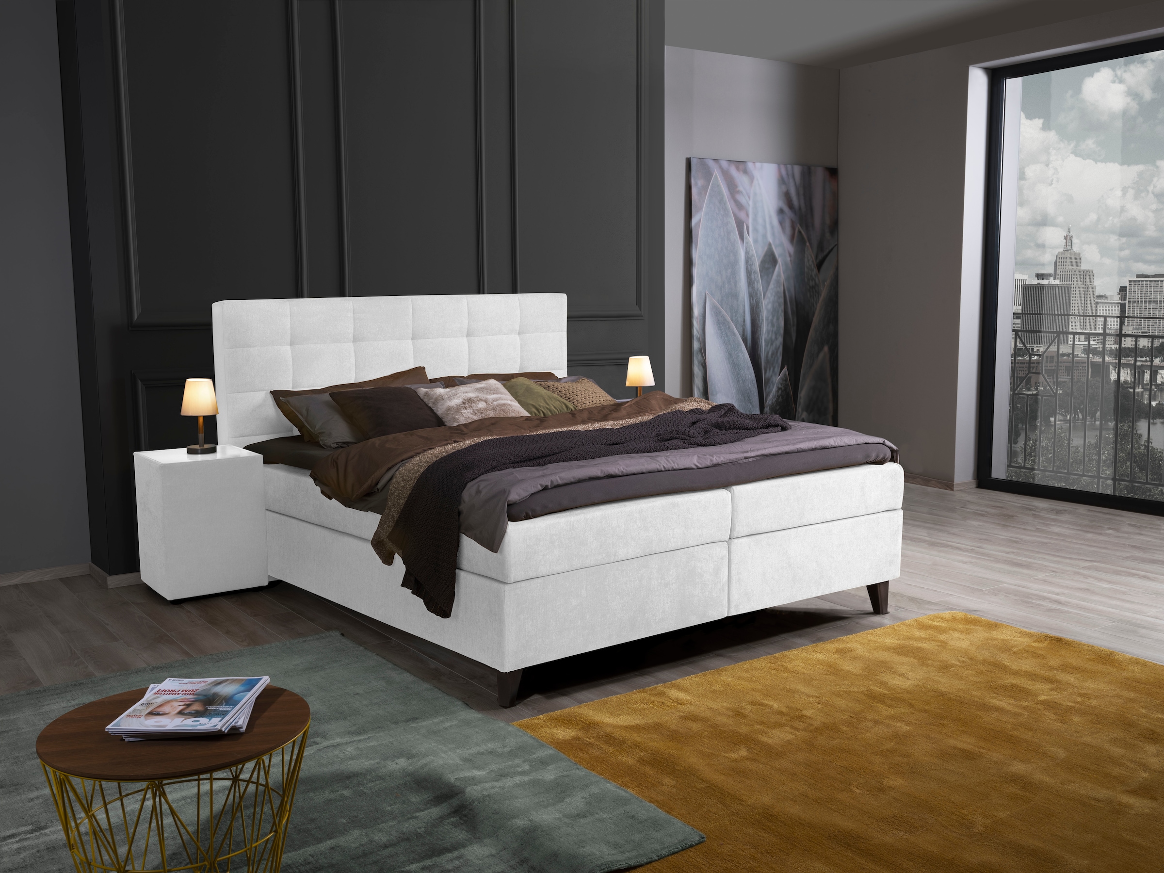 alina Boxspringbett »Neomi«, inklusive Matratze und Topper