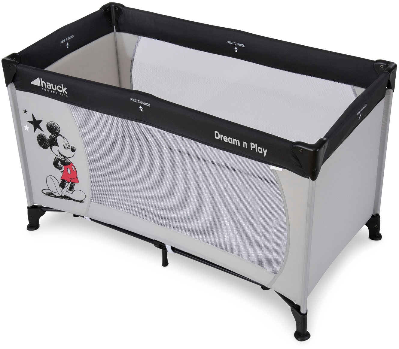 Hauck Baby-Reisebett »Dream N Play - Mickey Stars«, inkl. Transporttasche