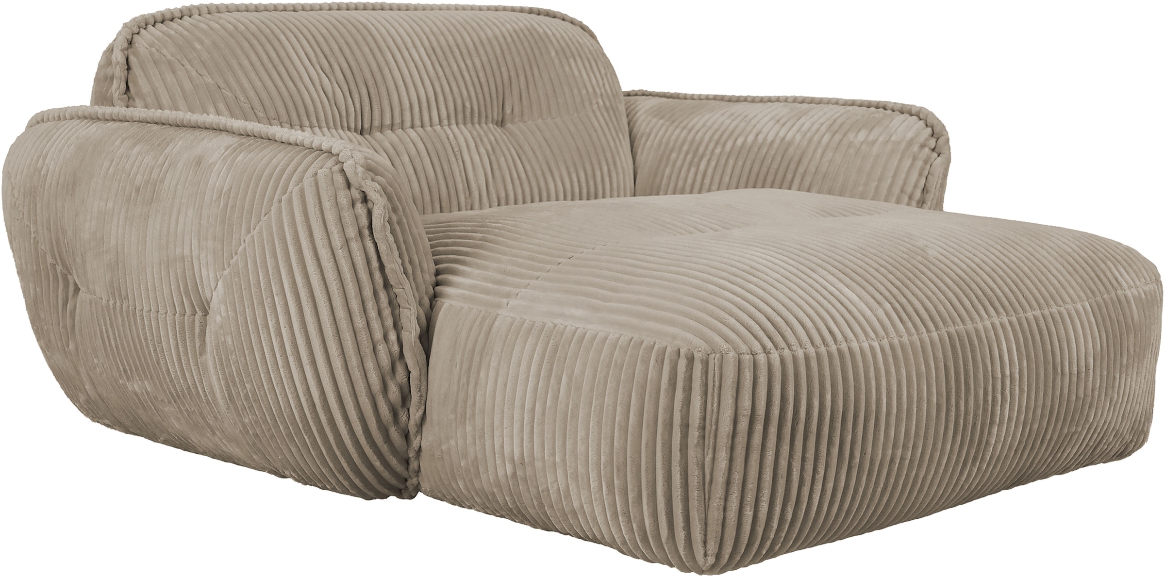 TRENDMANUFAKTUR Chaiselongue »Be Fluffy, mit Rundumbezug, Loveseat mit moderner breiter Kedernaht« mit softem Sitzkomfort, in hochwertigem Breitcord mit weicher Haptik