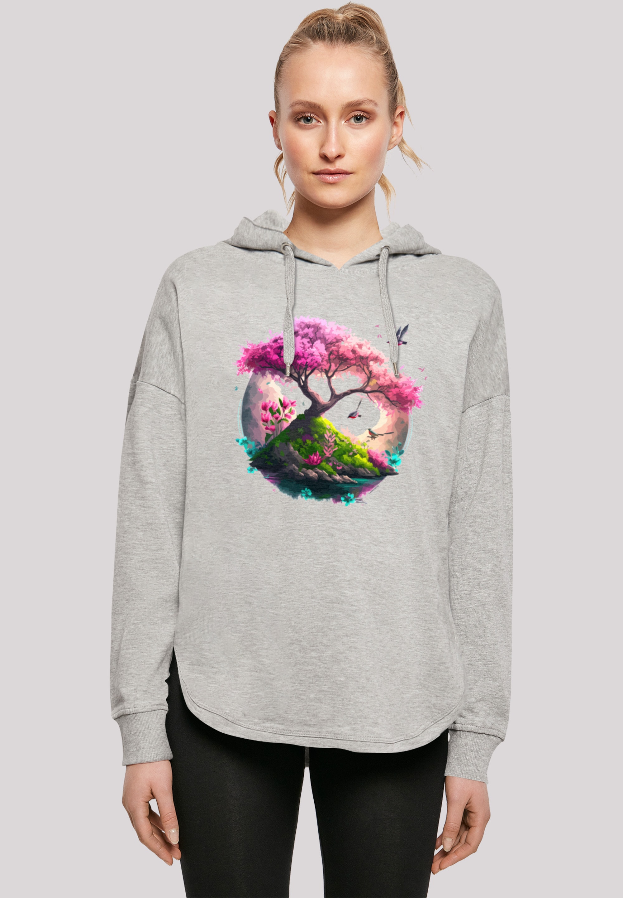 F4NT4STIC Kapuzenpullover "Kirschblüten Baum Oversize Hoodie", Print