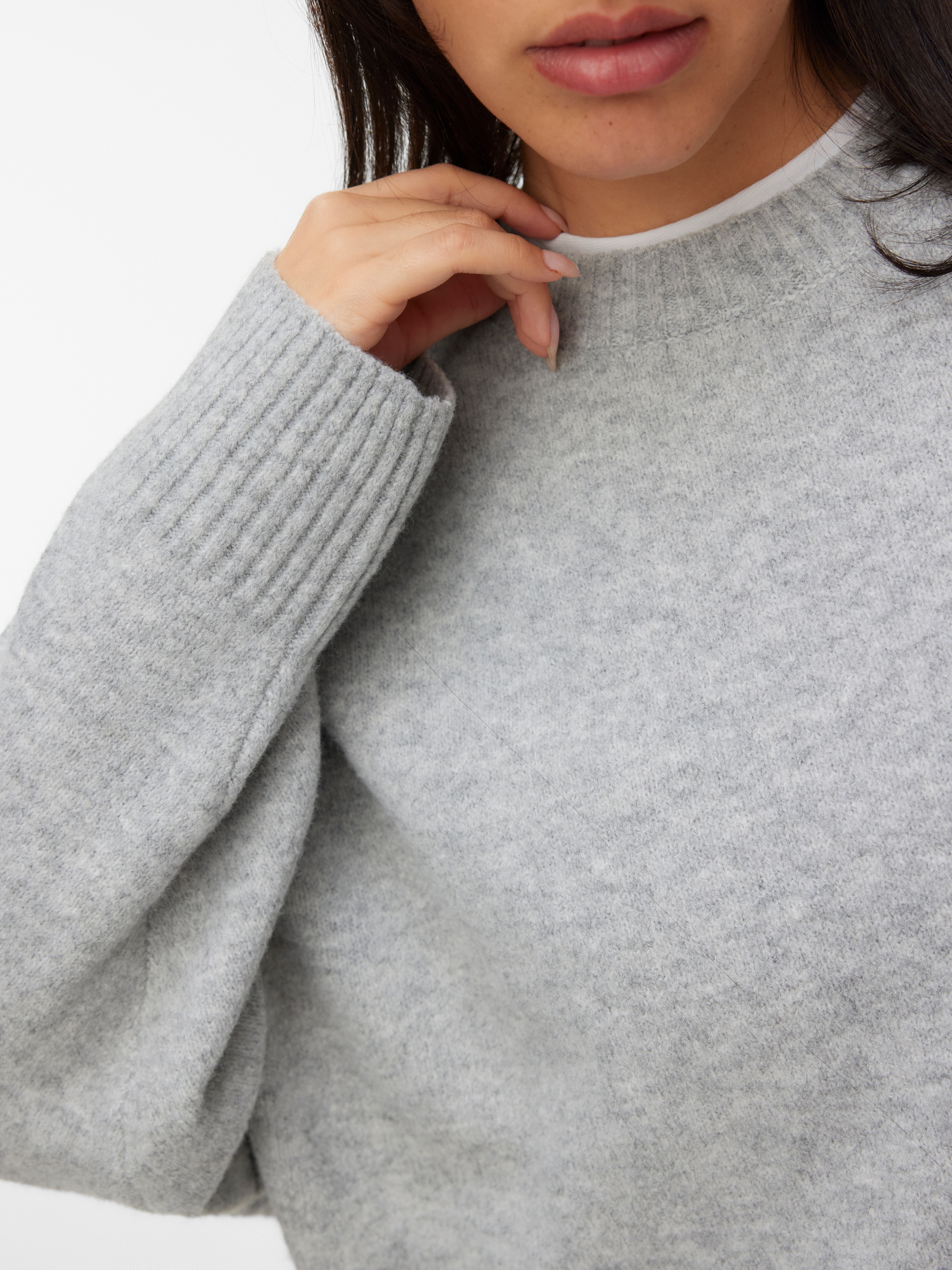 Thumbnail - Vero Moda Curve Strickpullover "VMCBOOM LS O-NECK PULLOVER GA NOOS CUR"