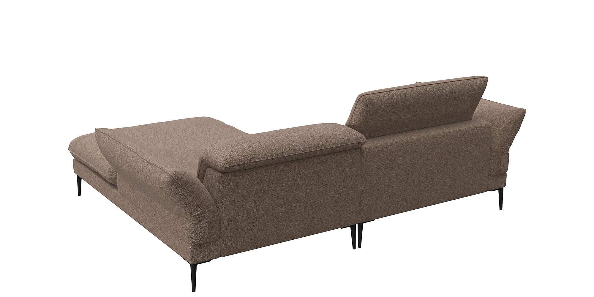 FLEXLUX Ecksofa »Salino, Funktionssofa mit Recamiere, Relaxsofa, Ecksofa«, Sofa mit Arm- und Kopfteil-Verstellungen, Kaltschaum & Stahl-Wellen