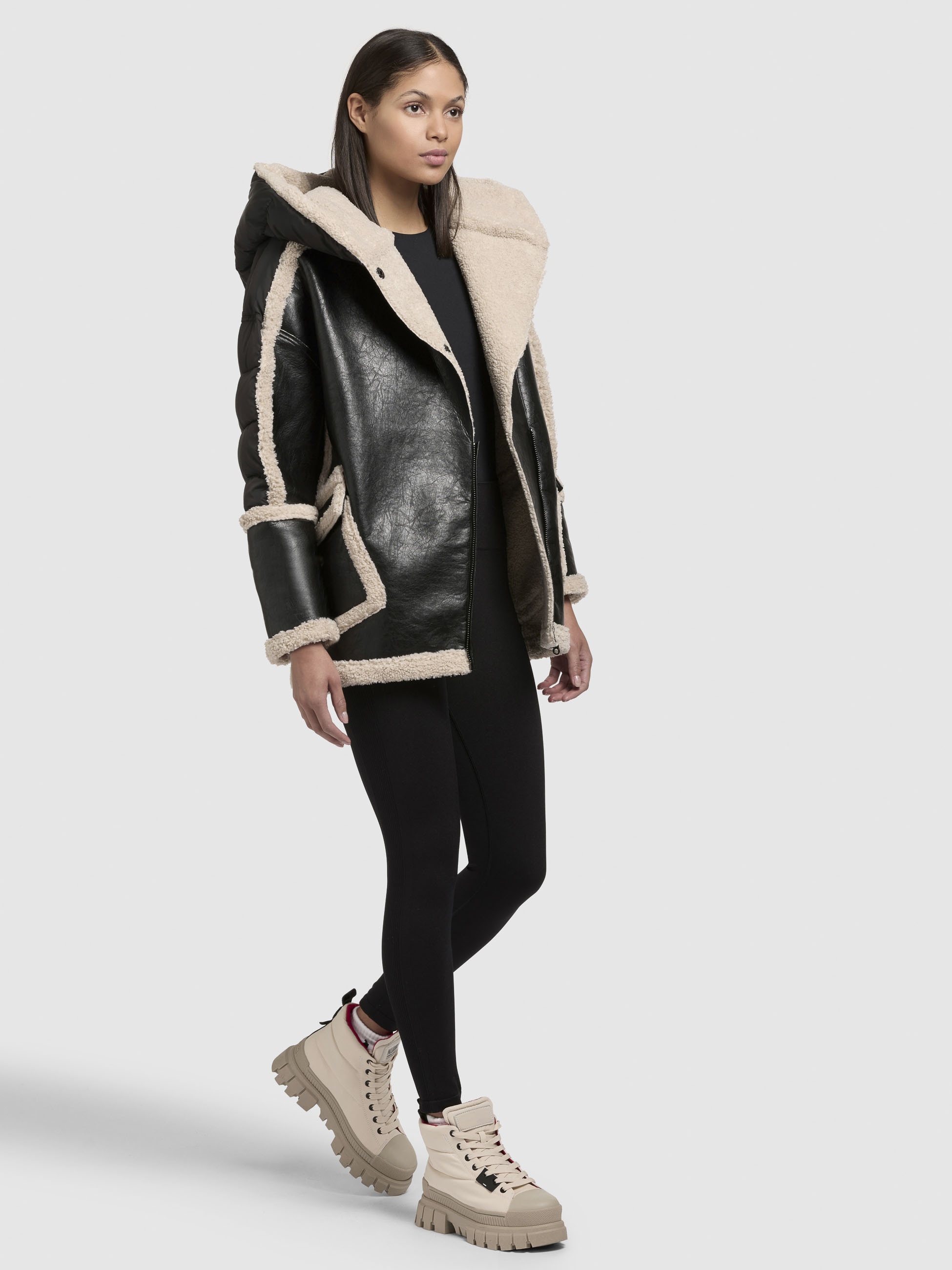 khujo Lederimitatjacke »KATY«, mit Kapuze