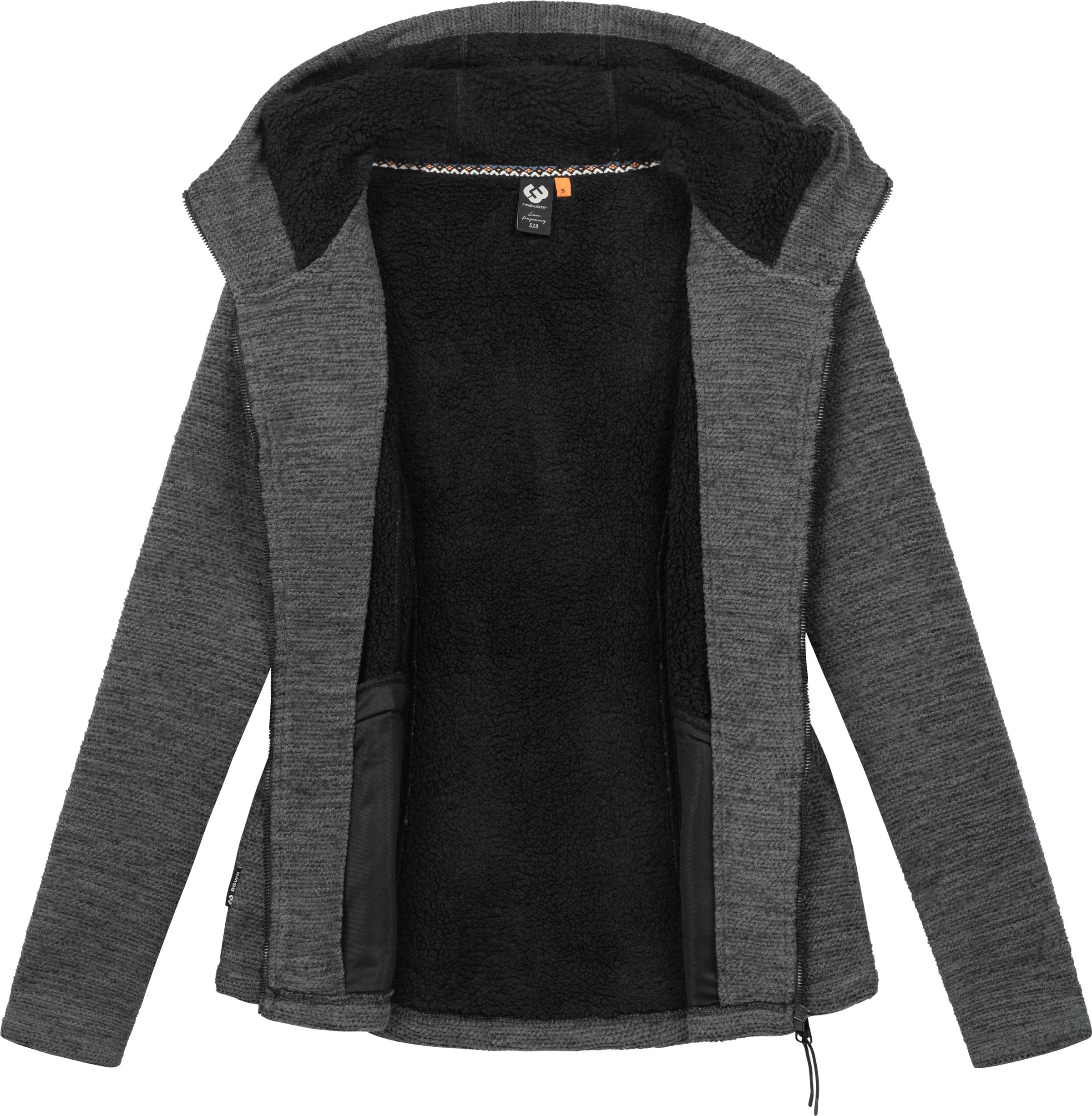 Ragwear Kapuzenstrickjacke »Lyshka Melange«, Kuschelige Kapuzenjacke in Strick-Optik