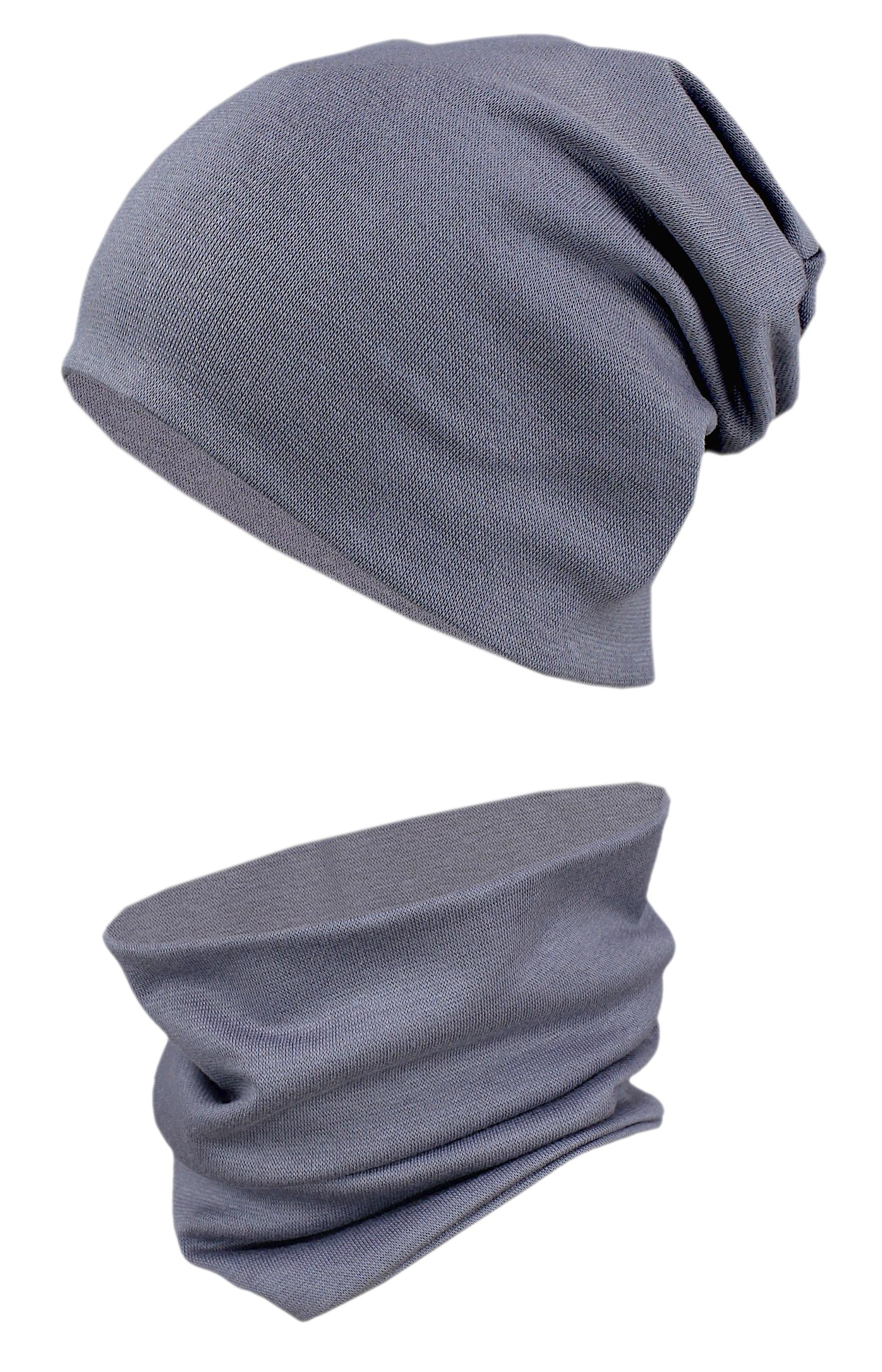 TupTam Beanie "Mütze Unisex Kinder Beanie Mütze Schlauchschal Set"