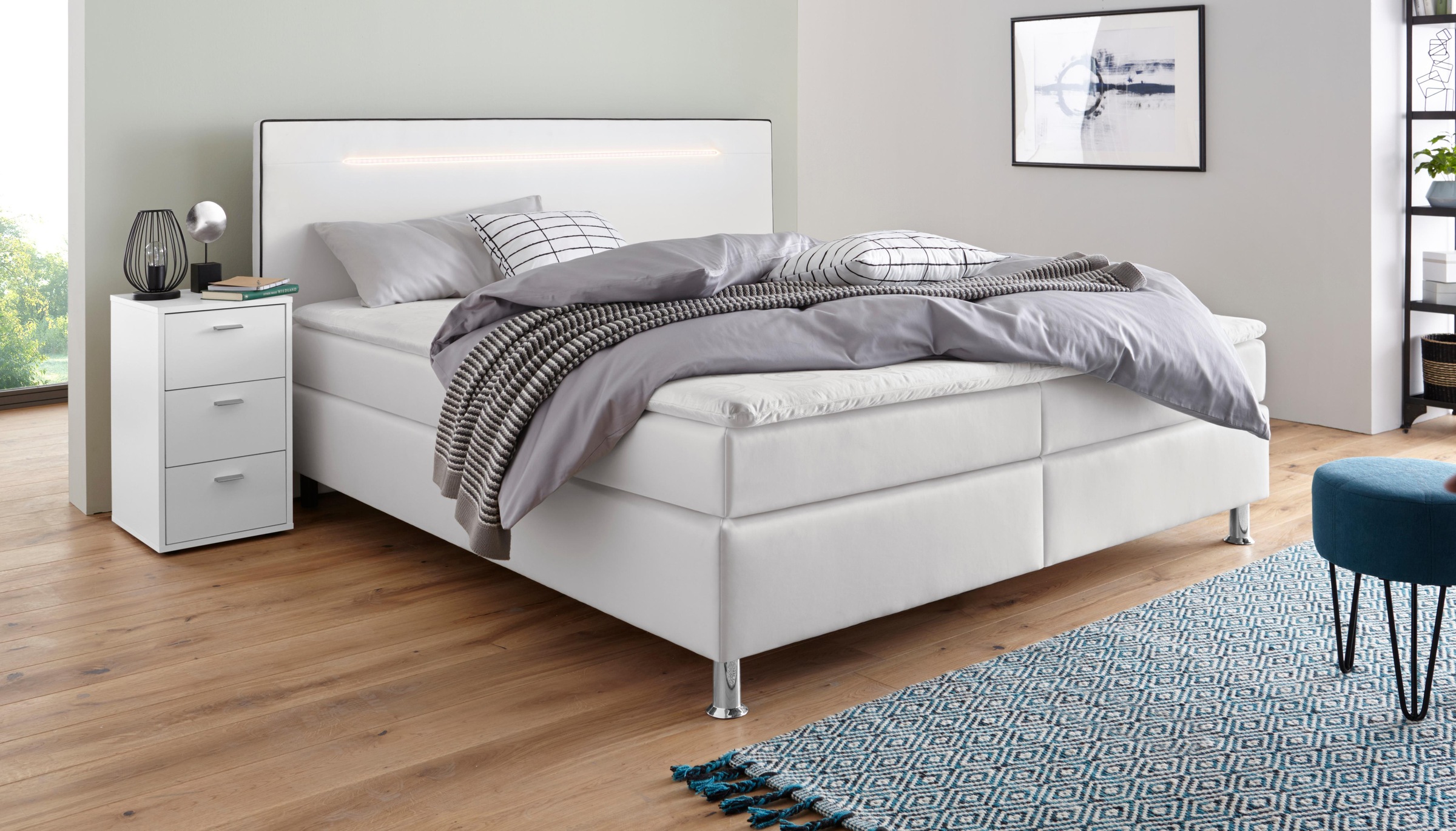 COLLECTION AB Boxspringbett, inkl. LED-Beleuchtung, Topper und Kissen günstig online kaufen