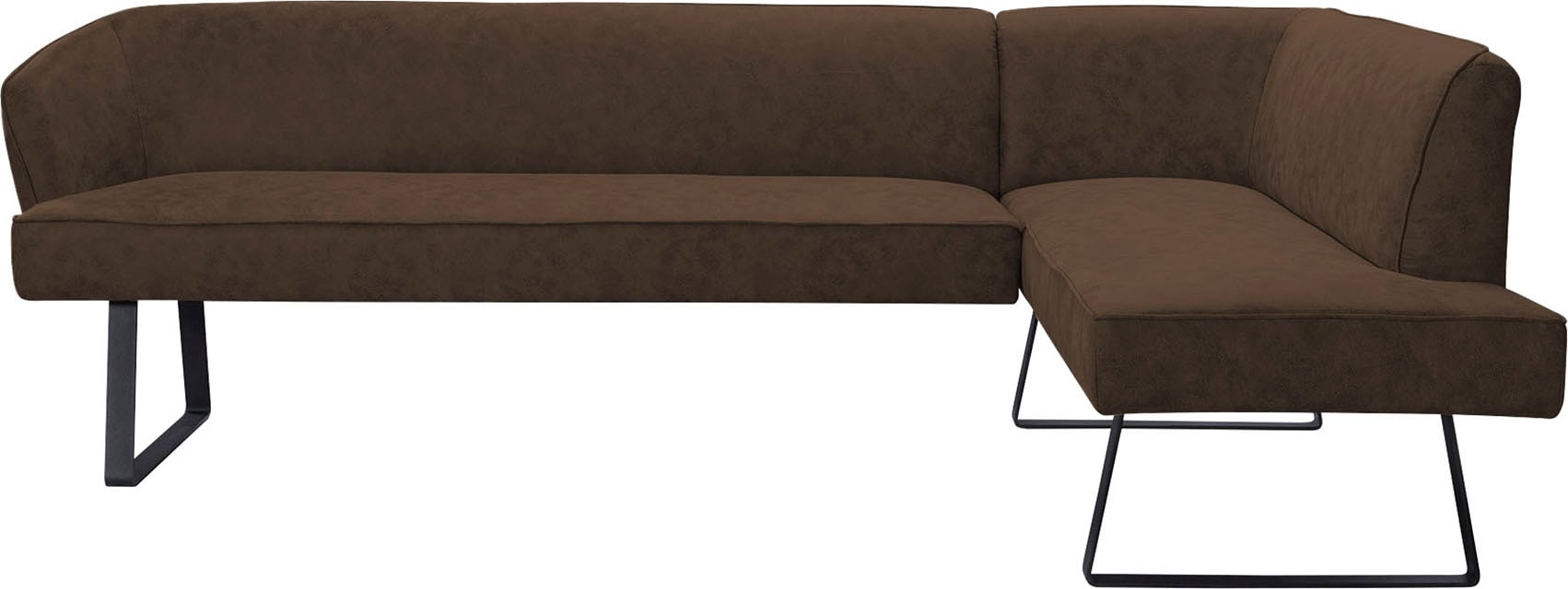 exxpo - sofa fashion Eckbank "Americano", mit Keder und Metallfüßen, Bezug günstig online kaufen