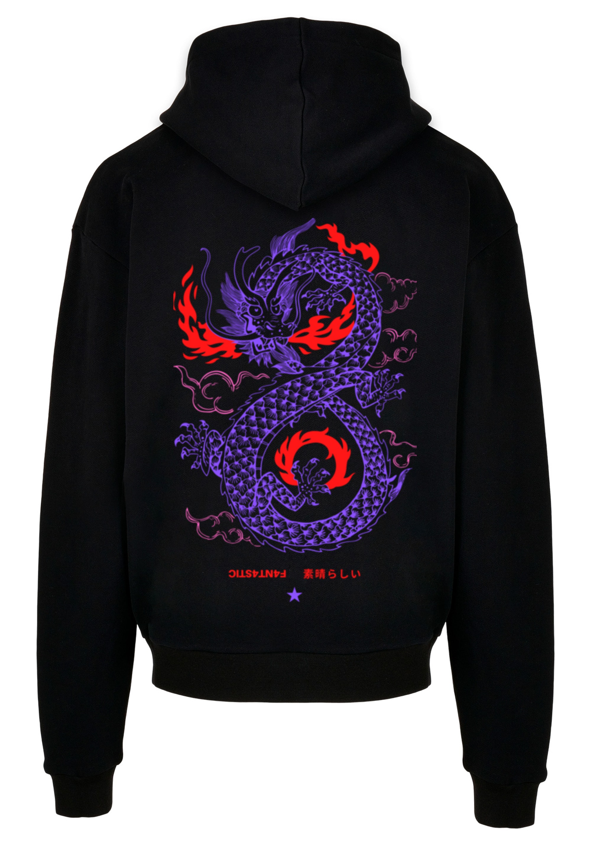 F4NT4STIC Kapuzenpullover »Drache Feuer Japan«, Print