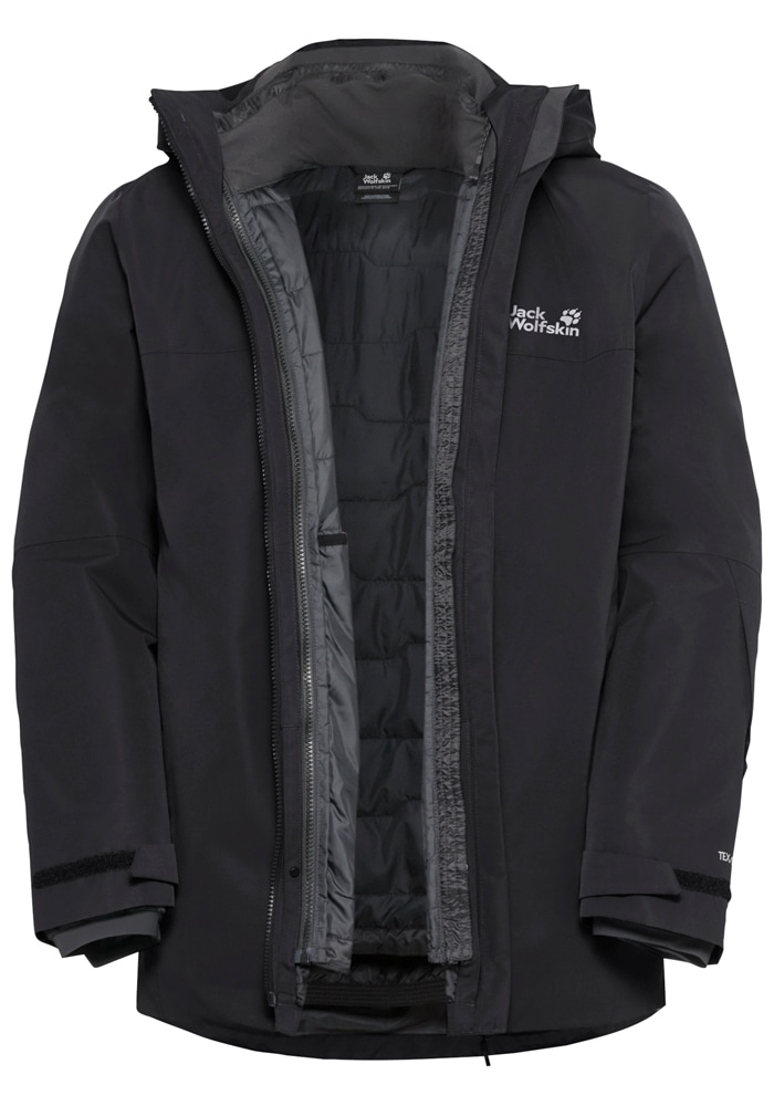 Jack Wolfskin Skijacke »FLOWLINE 3IN1 JKT M«, mit Kapuze