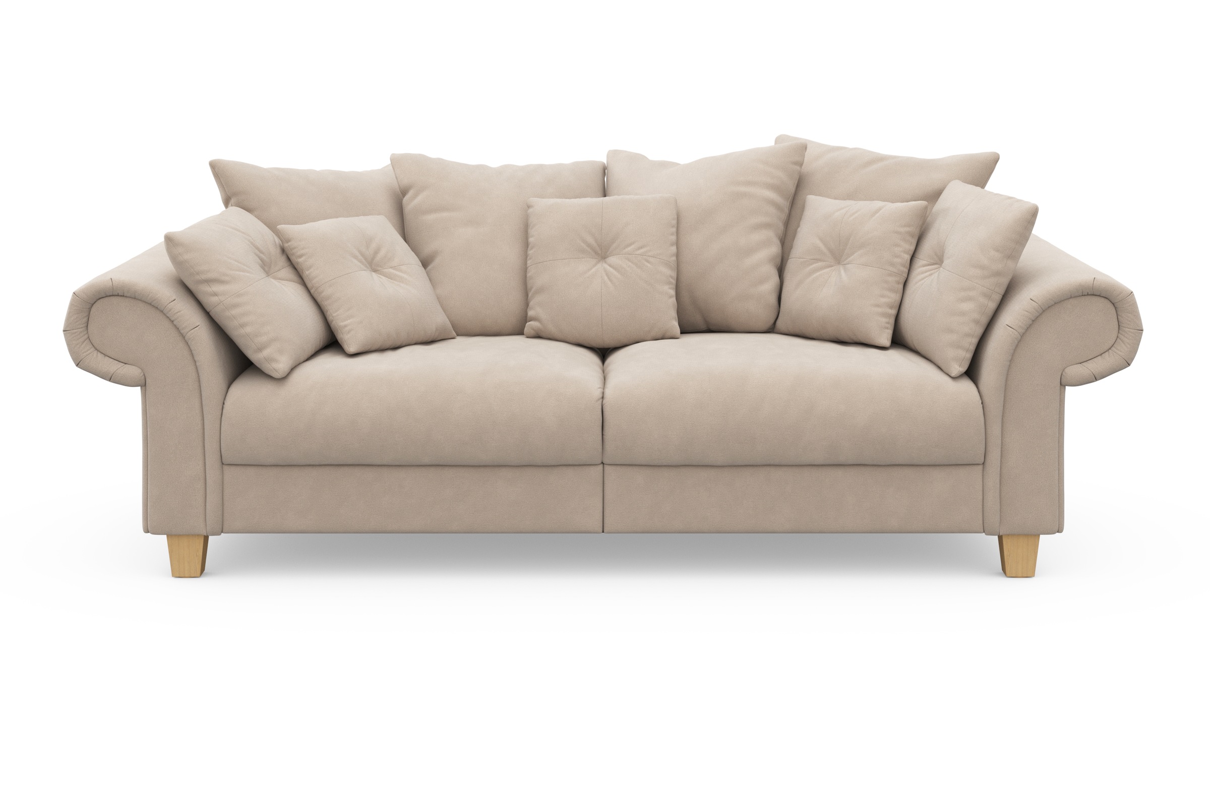 Home affaire Big-Sofa "Queenie Megasofa", (2 St.), mit weichem Sitzkomfort günstig online kaufen