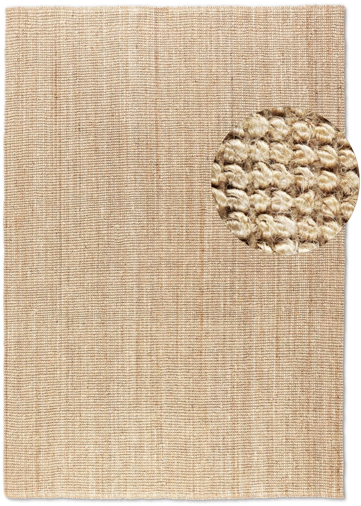 HANSE Home Teppich "Jaipur Juteteppich, als Läufer und in Rund" rechteckig 10 mm Höhe 100% Naturfaser, Wohnzimmer, Esszimmer, Schlafzimmer, GRS