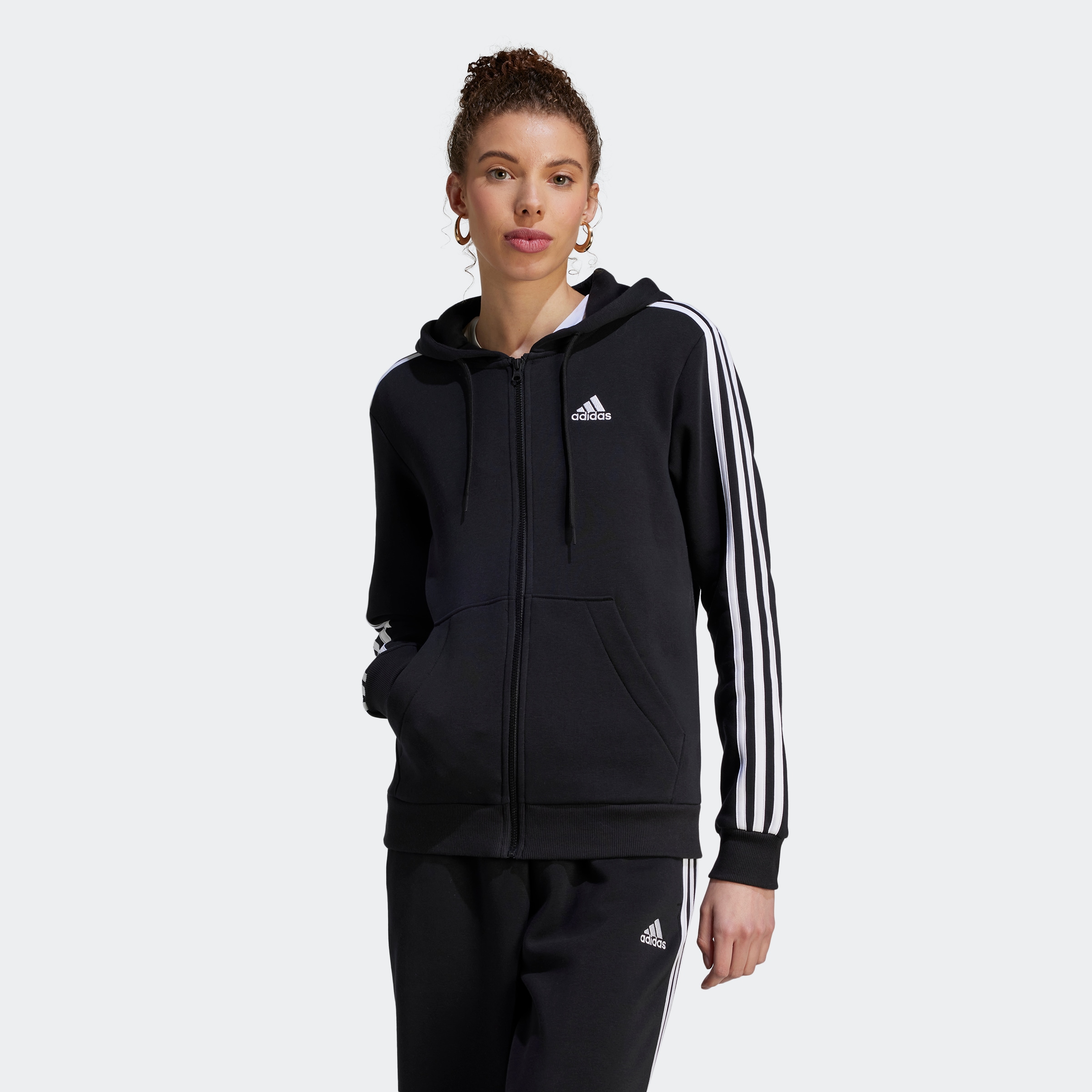 adidas Sportswear Kapuzensweatjacke »ESSENTIALS 3STREIFEN | KAPUZENJACKE« BAUR kaufen