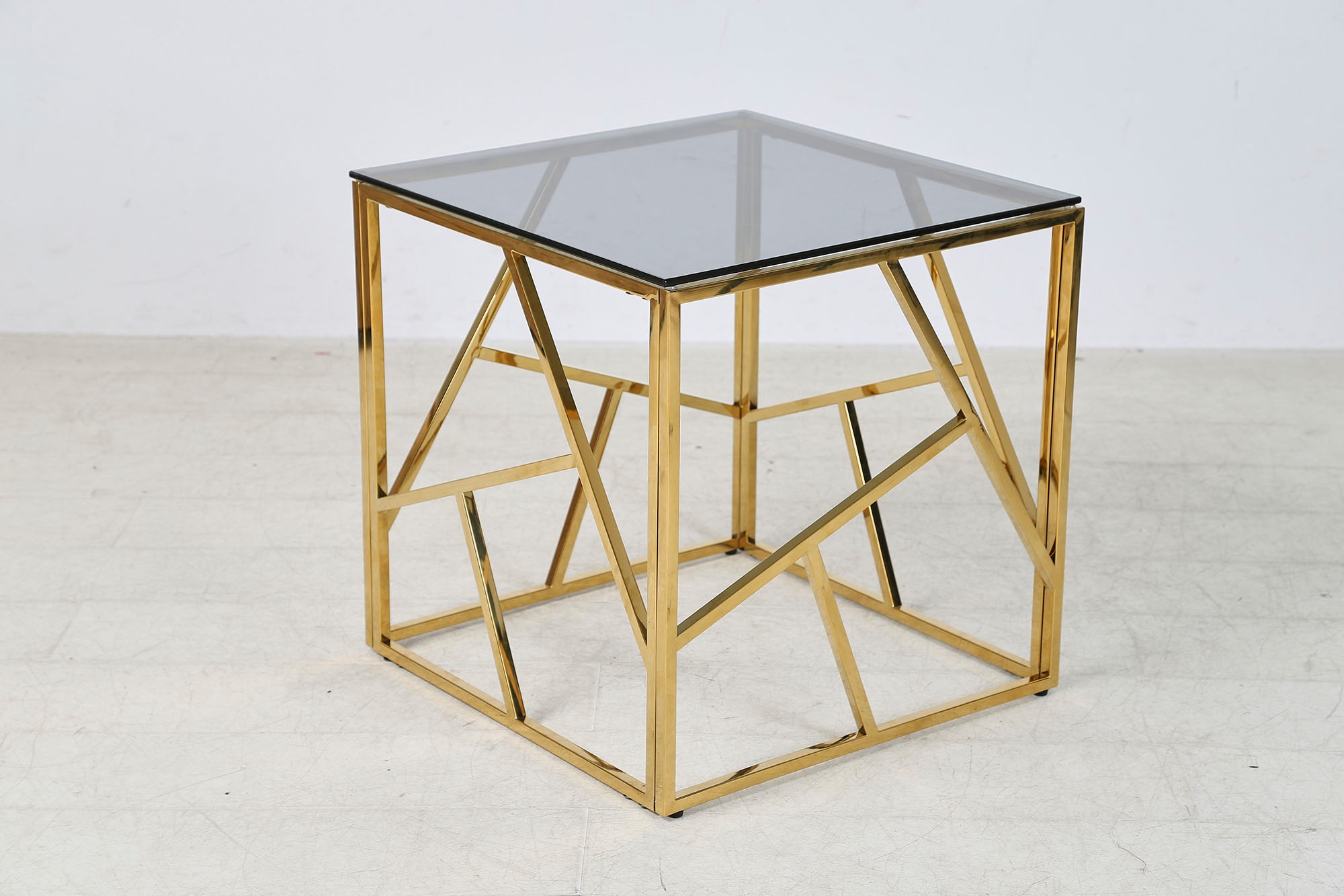 SalesFever Beistelltisch "Design-Beistelltisch fürs Wohnzimmer" Edelstahlge günstig online kaufen