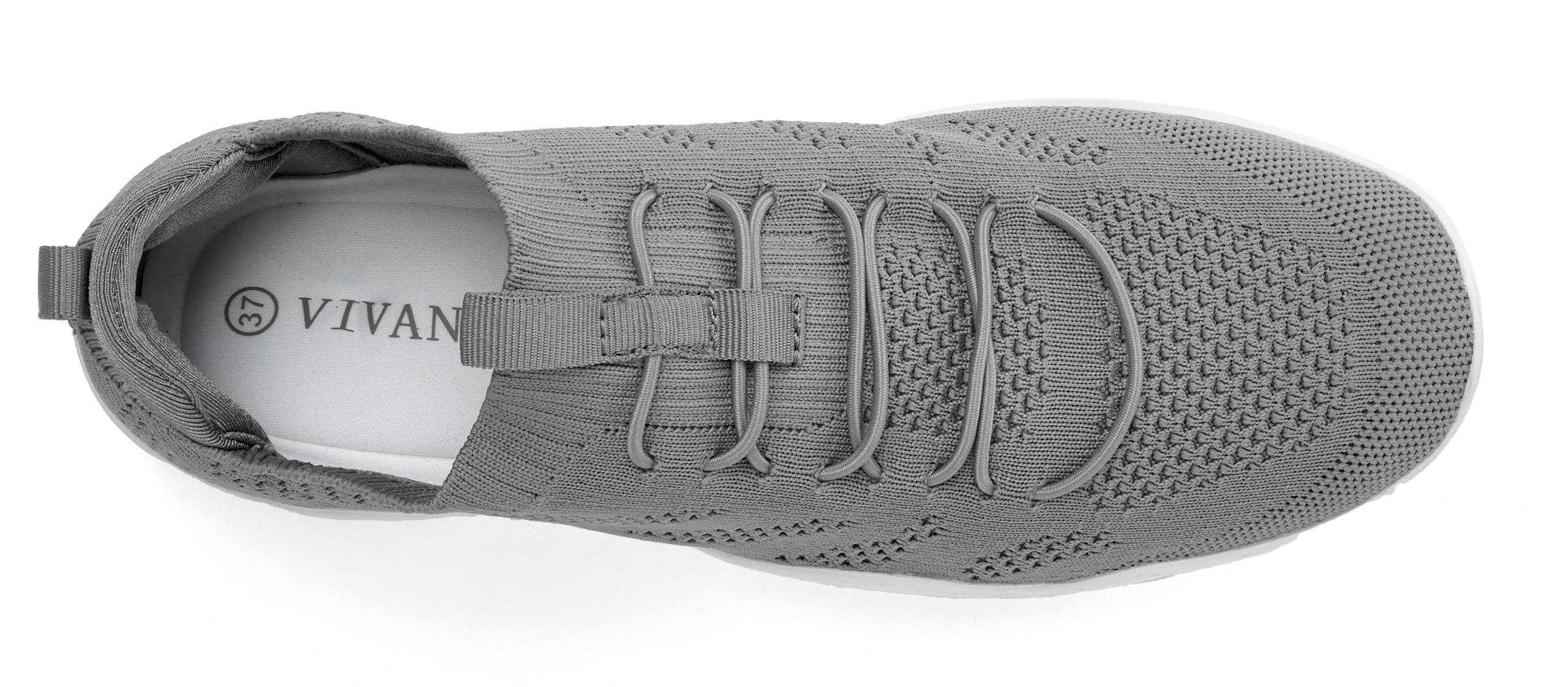 Sneaker VIVANCE "Freizeitschuh, Slip-On-Sneaker, Halbschuh, ultraleicht", Damen, Gr. 41, grau, Obermaterial: 100% Textilmaterial. Decksohle: 100% Textilmaterial. Futter: 100% Textilmaterial. Laufsohle: 100% Synthetik, unifarben, Basic, Schuhe Sneaker, zum 2
