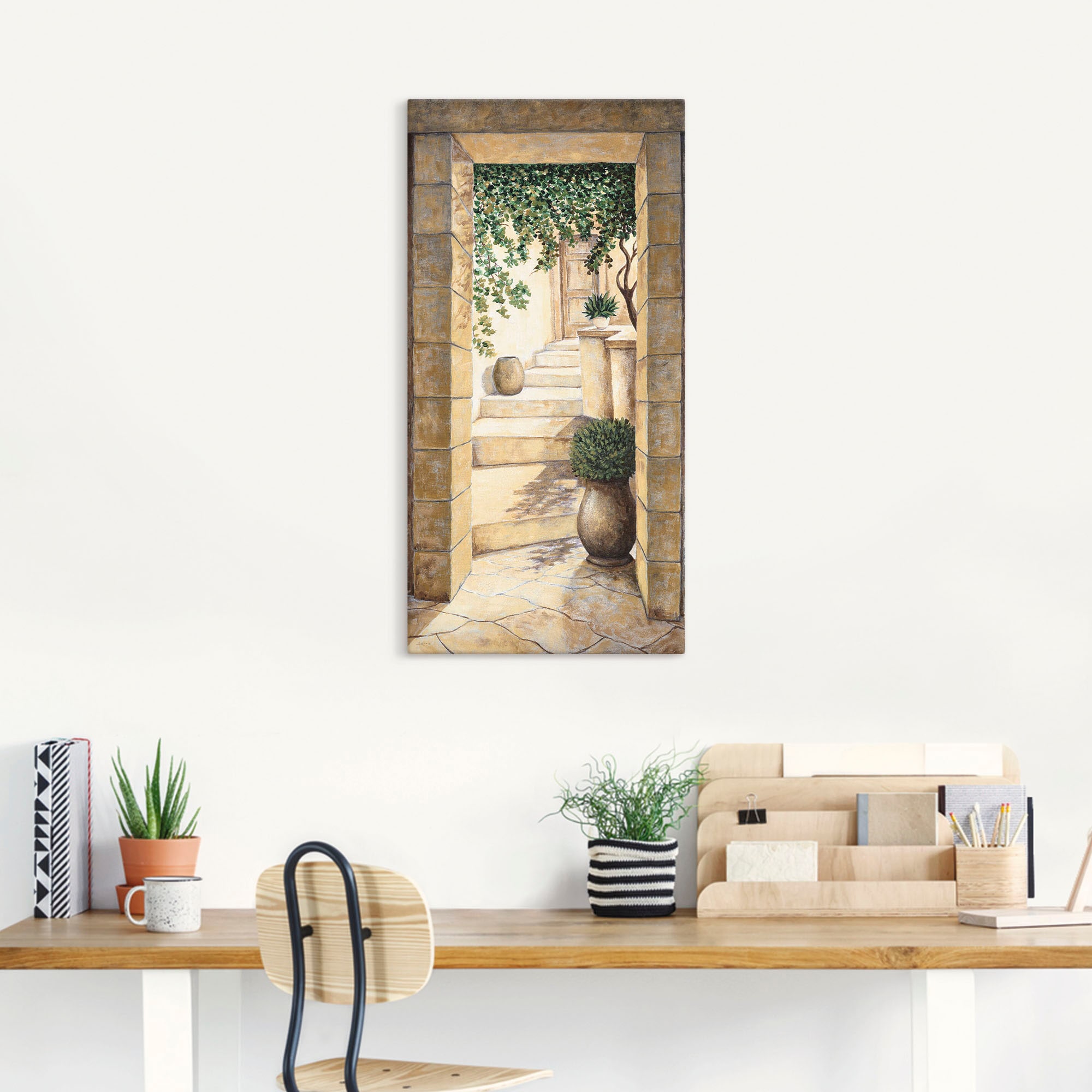 Artland Wandbild »Eingang - Fresco«, Fenster & Türen, (1 St.), als Alubild, Outdoorbild, Leinwandbild, Poster, Wandaufkleber