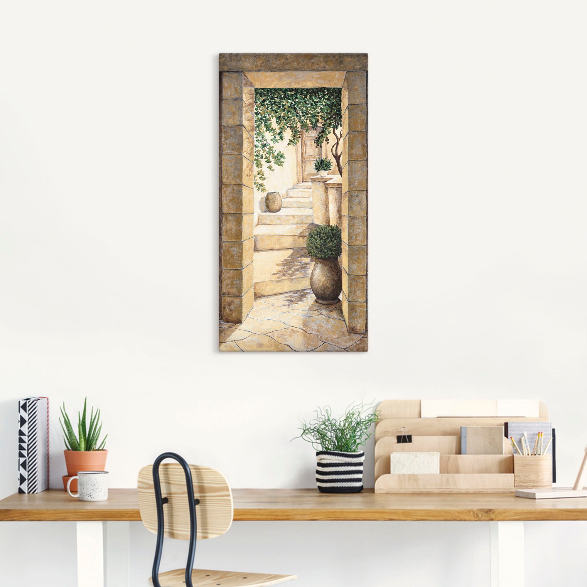 Artland Wandbild "Eingang - Fresco" Fenster & Türen 1 Stk. tlg. als Leinwan günstig online kaufen