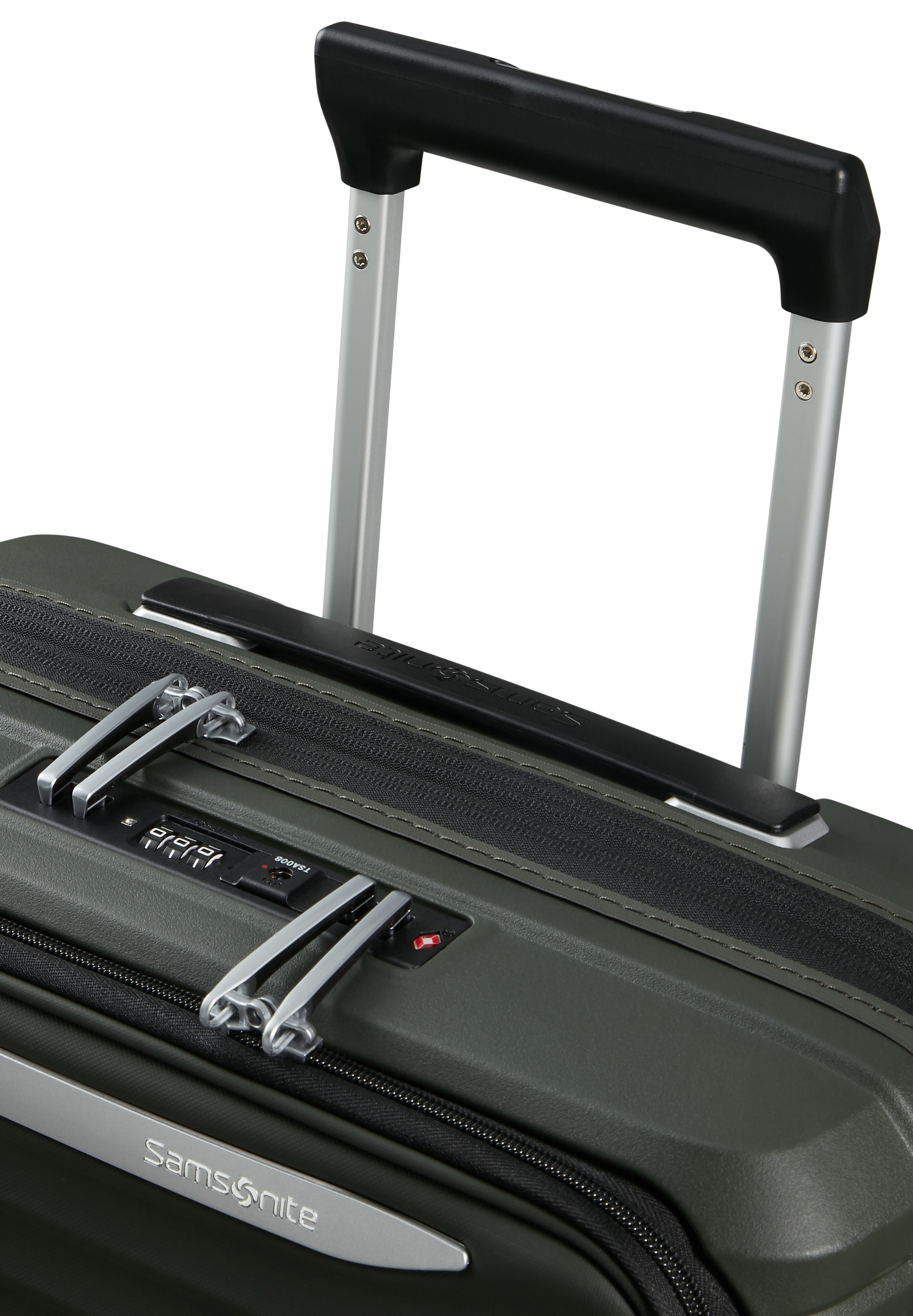Samsonite Hartschalen-Trolley »UPSCAPE 55 mit Frontfach«, 4 Rollen, Easy-Access-Frontfach Handgepäck Hartschalenkoffer TSA-Zahlenschloss