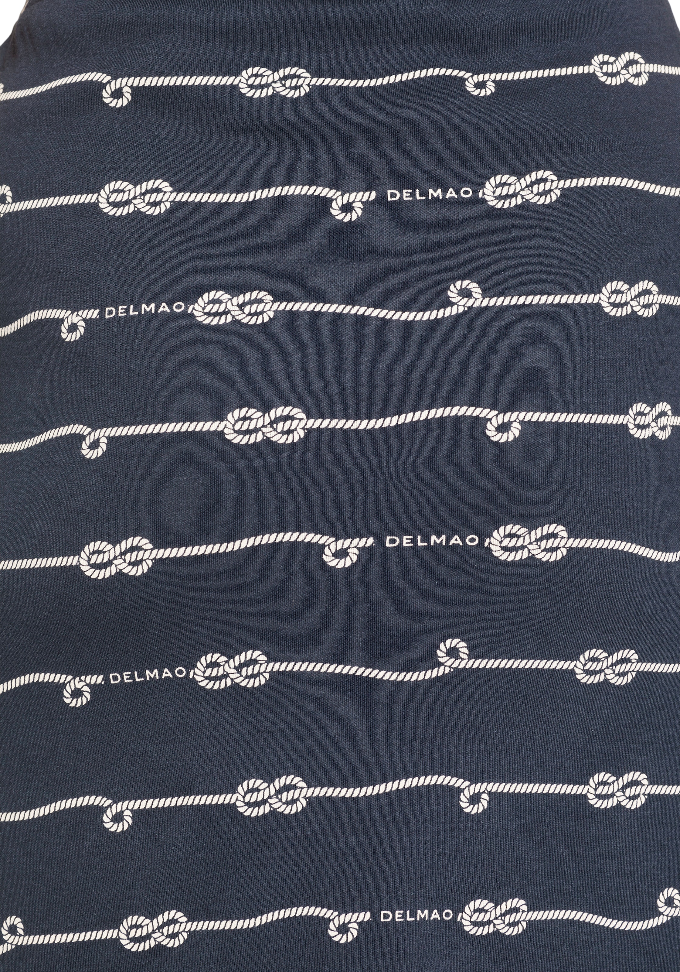 DELMAO Jerseyrock, mit maritim bedrucktem Muster
