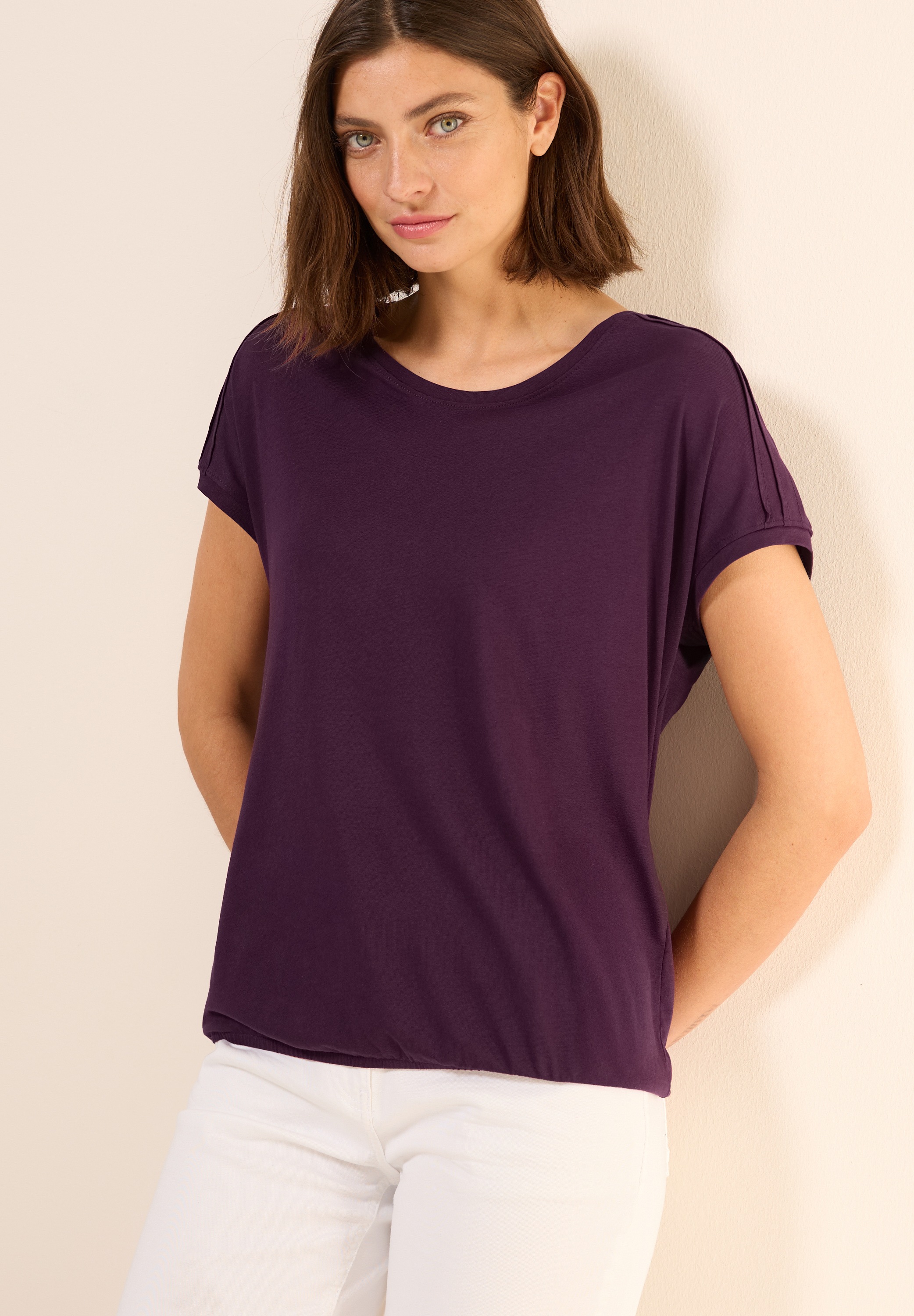 Cecil T-Shirt, mit Schulterdetail günstig online kaufen