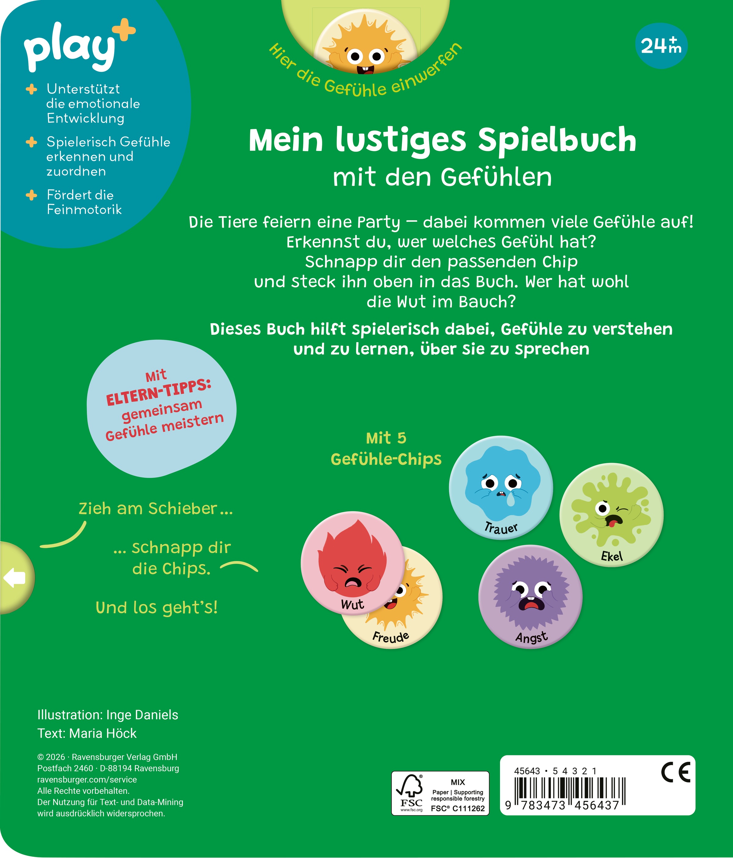 Ravensburger Kinderbuch »Play+ Mein lustiges Spielbuch Wut im Bauch«