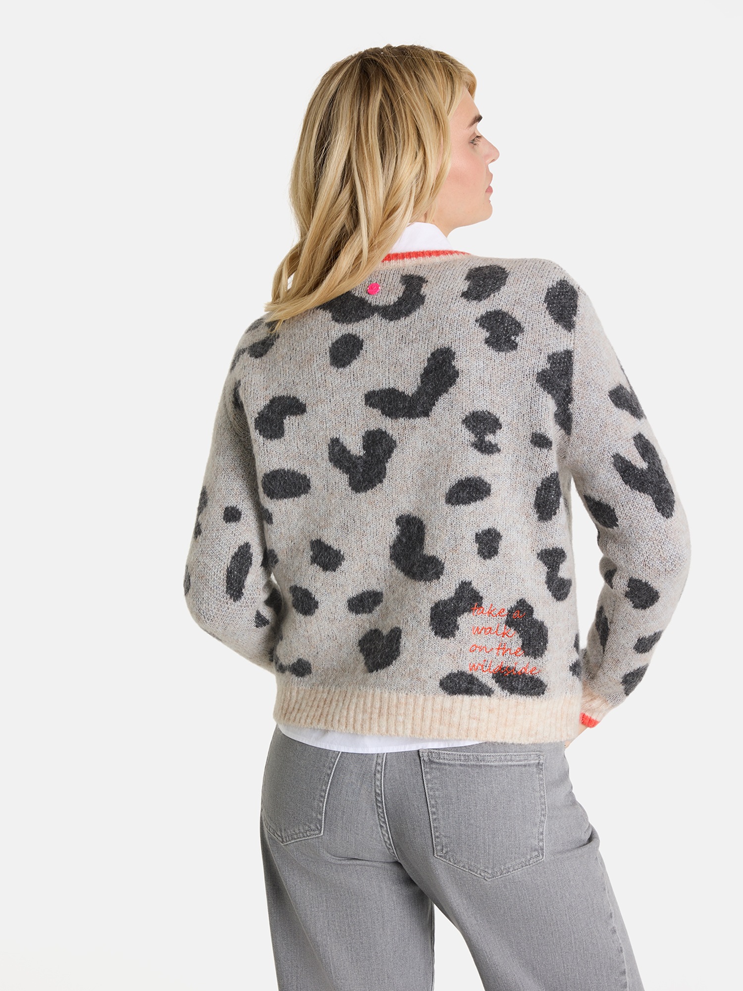 Lieblingsstück Strickjacke "AnninaL" mit Animalprint günstig online kaufen