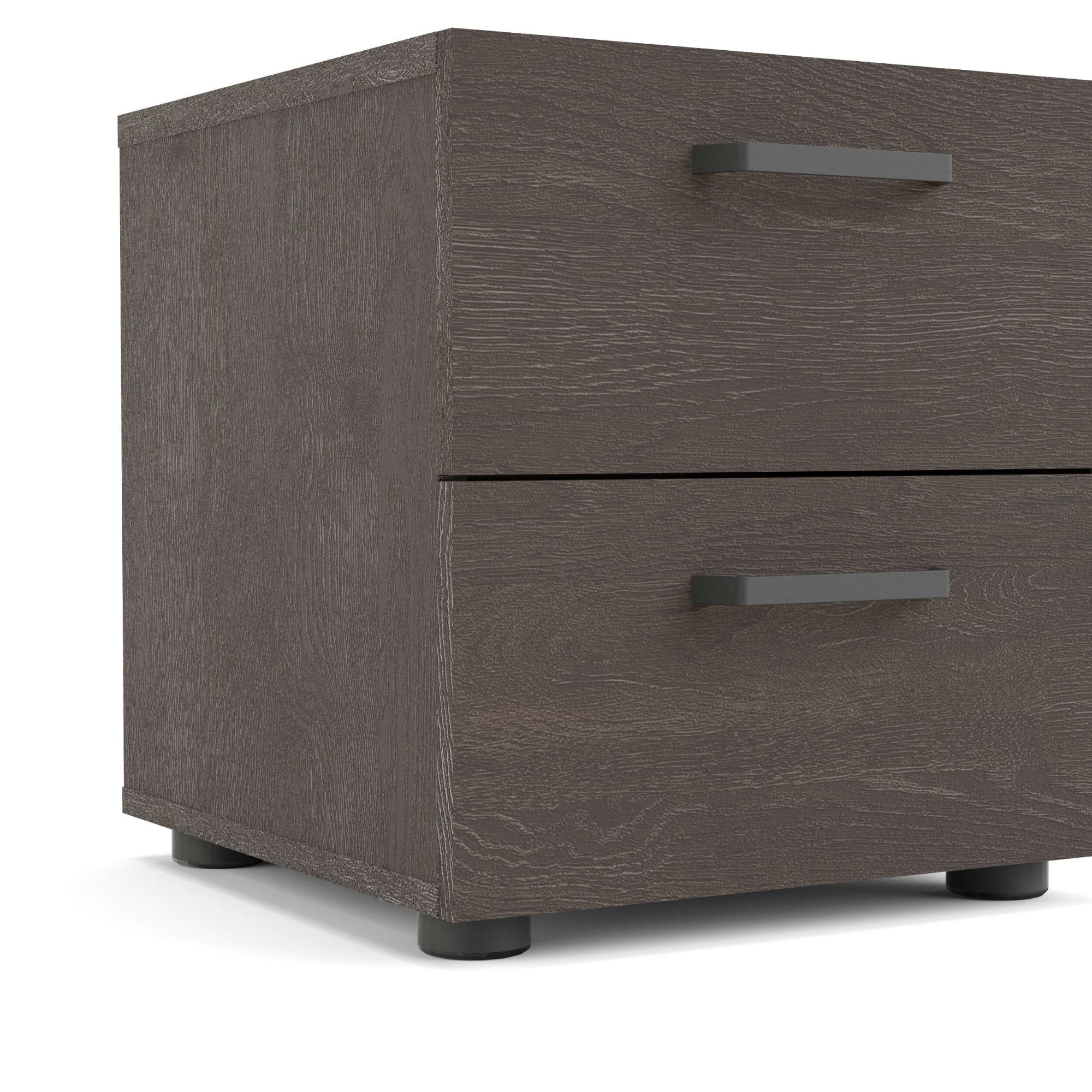 Home affaire Nachtkommode "Dallas, Nachtschrank, Beistelltisch" Nachttisch, 2 Schubladen und Metallgriffen, Breite 40 cm, Höhe 42 cm