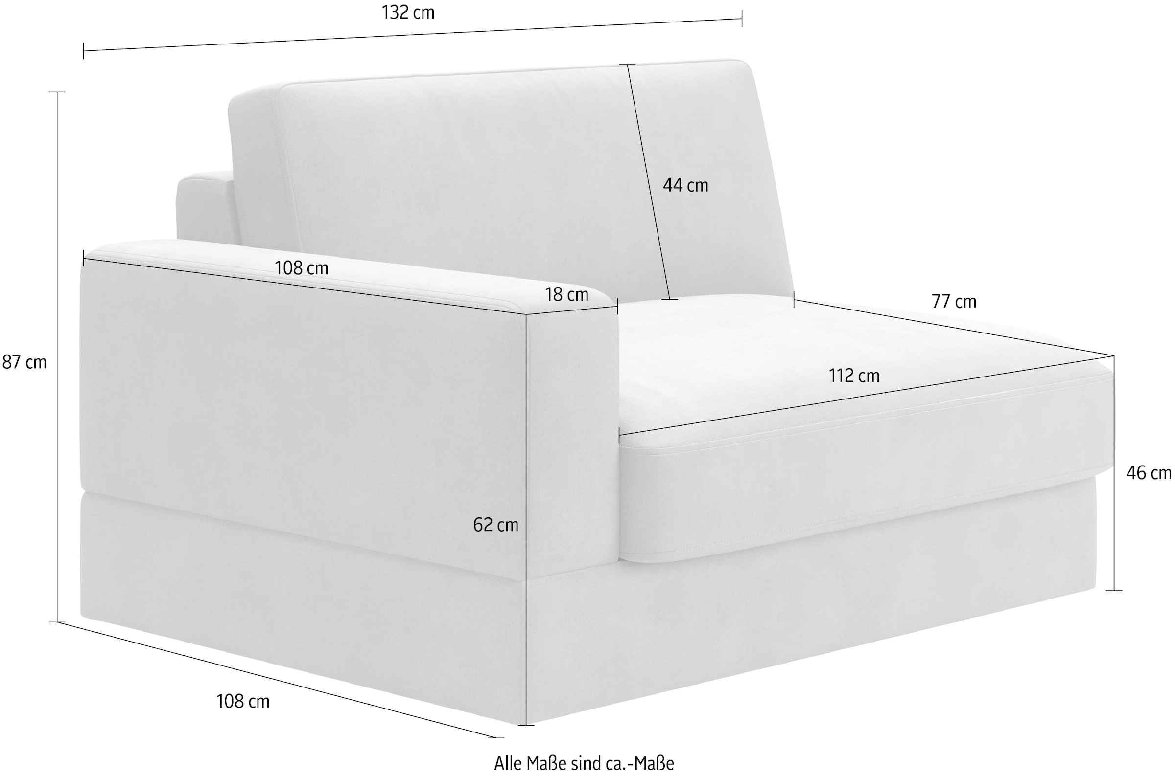 RAUM.ID 1,5-Sitzer »Innovid«, Modernes Modul-Polsterprogramm