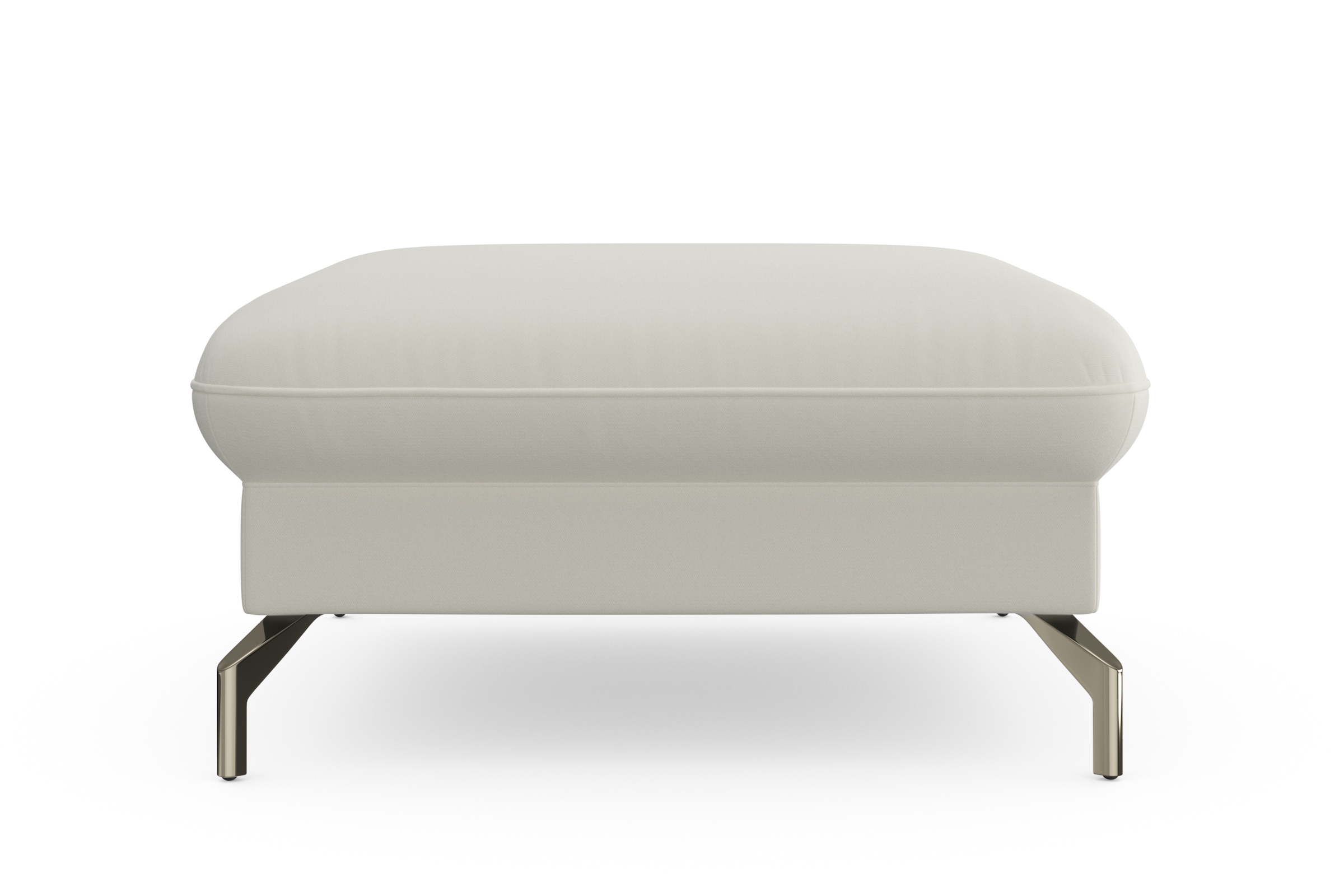 sit&more Hocker »Fashion«, inklusive Federkern, mit satinierten Nickelfüßen