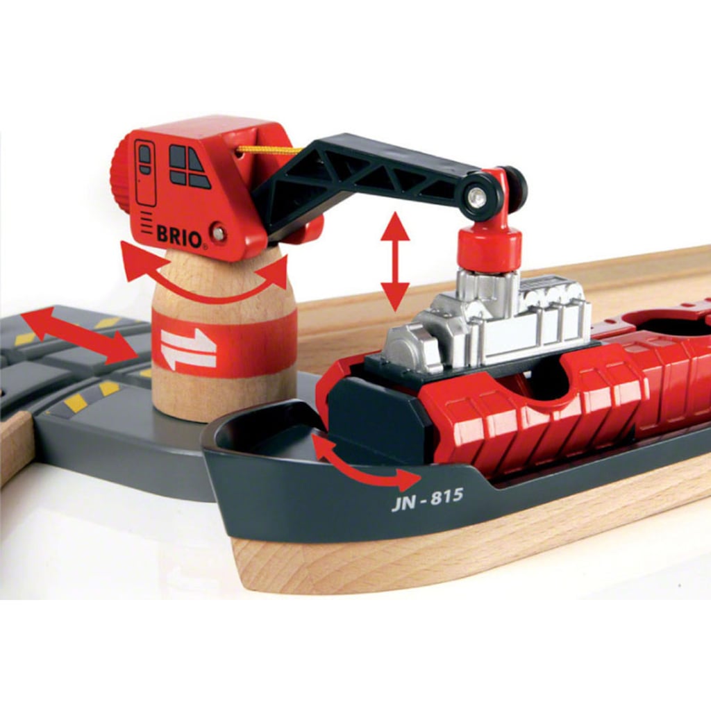 BRIO® Spielzeug-Eisenbahn »BRIO® WORLD, Container Hafen Set«, (Set)