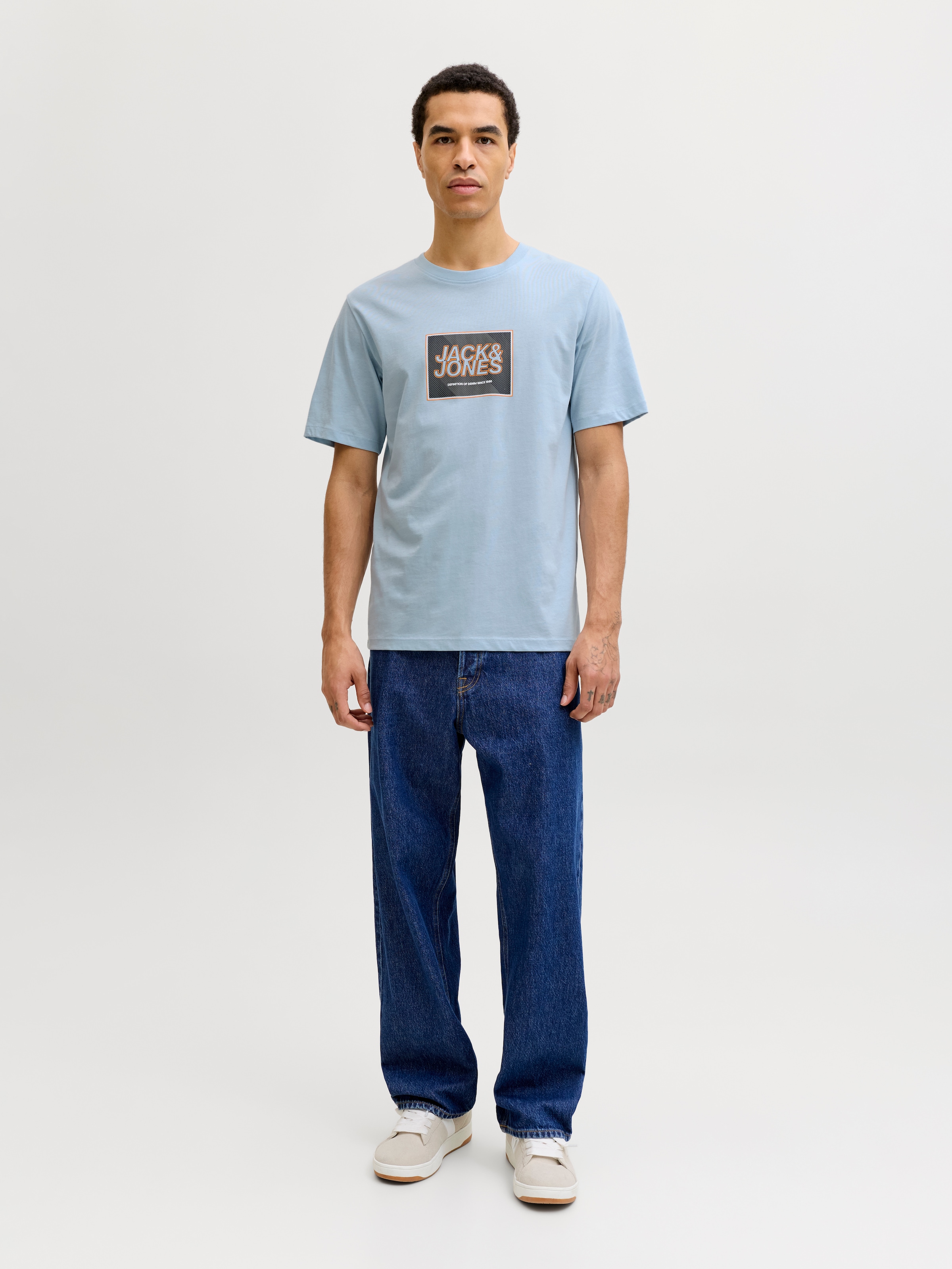 Jack & Jones Rundhalsshirt »JJRAIN TEE SS CREW NECK«